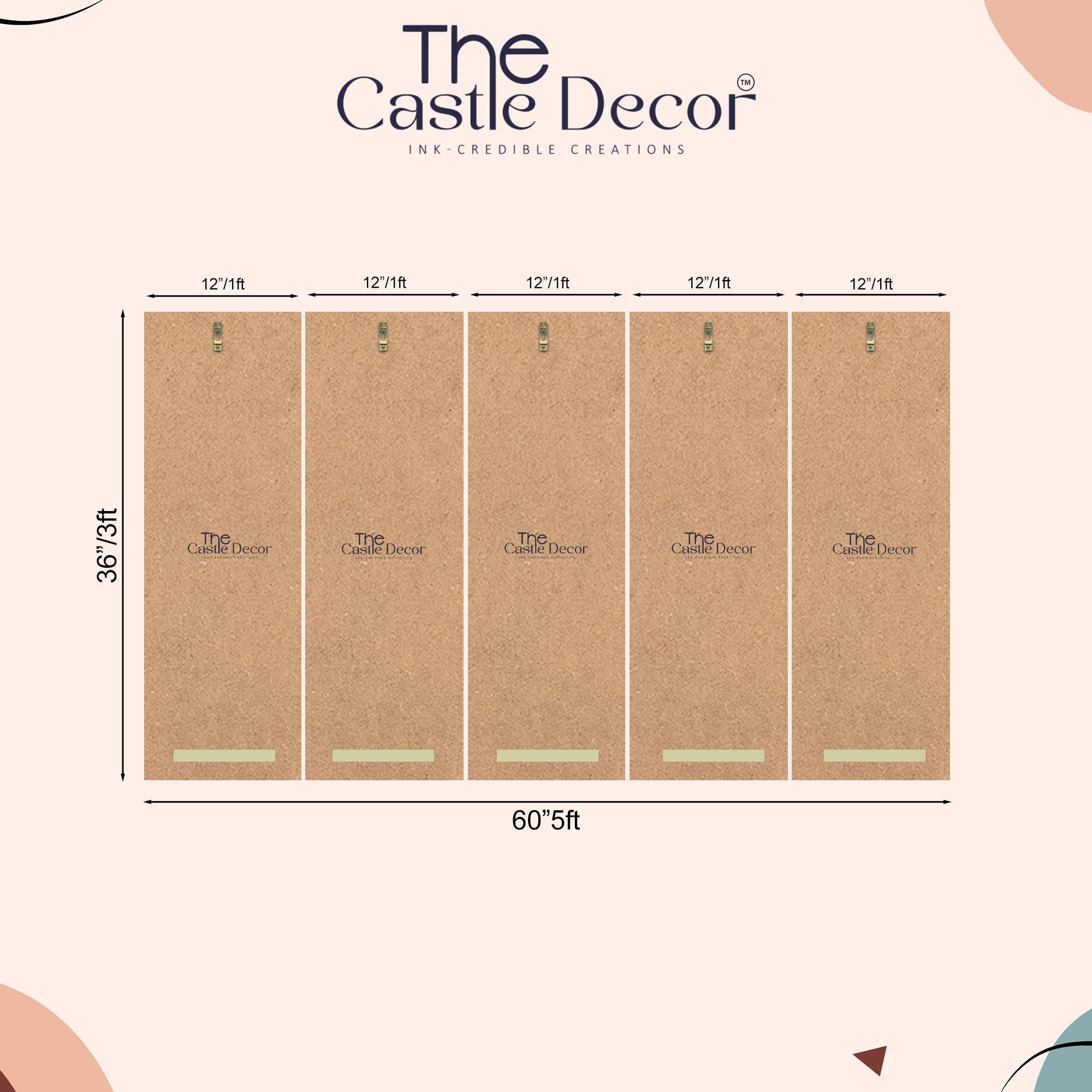 The Castle Decor Birds Painting With Frame Big Size 36X60 Wall Art For Living Room,Bedroom,Drawing Room,Hotels-Wooden Framed-765