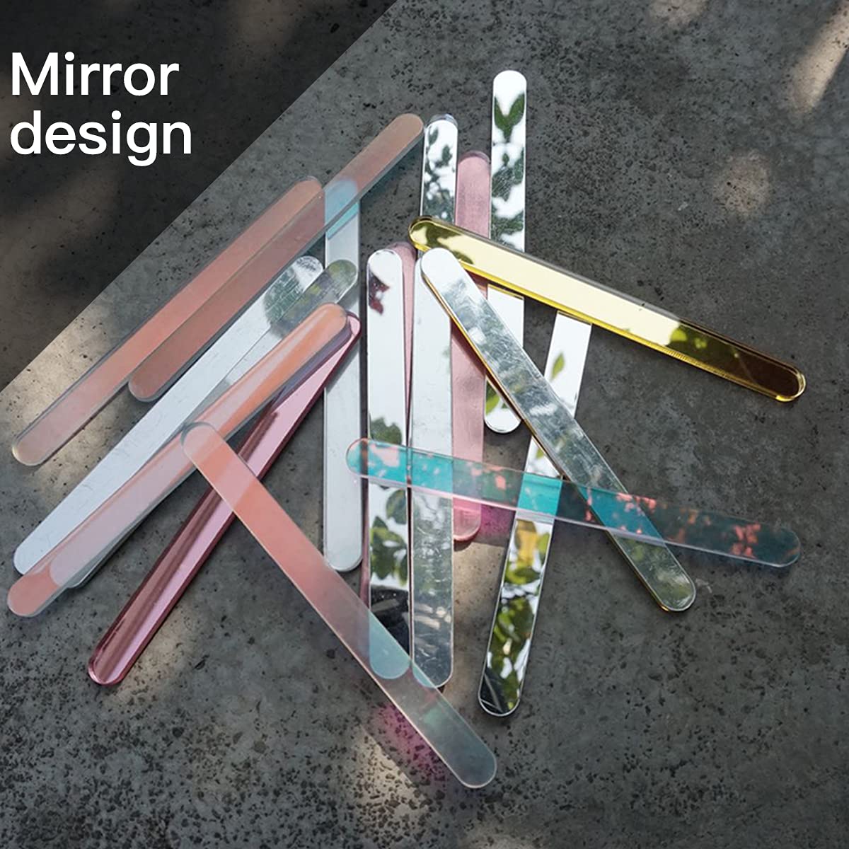 80 Pieces Reusable Acrylic Cakesicle Sticks Ice Cream Sticks Mirror Popsicles Sticks Mini Ice Cream Sticks Craft Cakesicle Mold