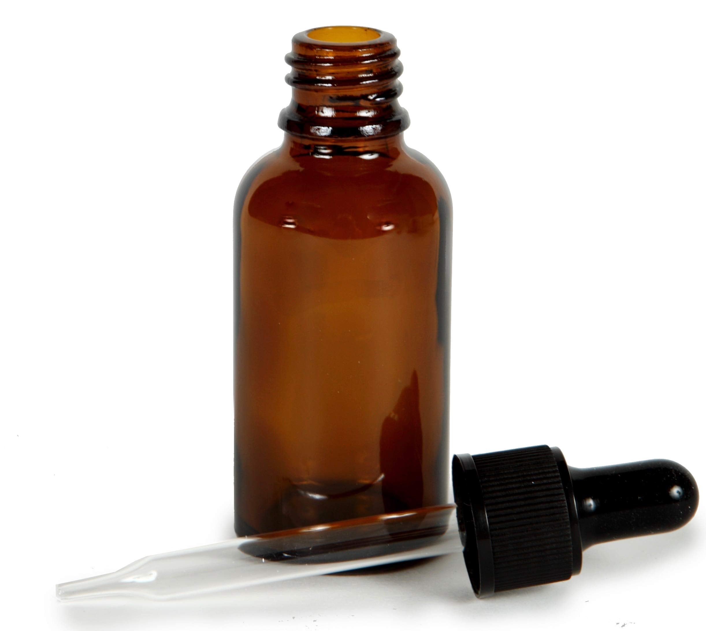 Vivaplex, Amber, 4 Oz Glass Bottles, With Glass Eye Droppers - 2 Pack