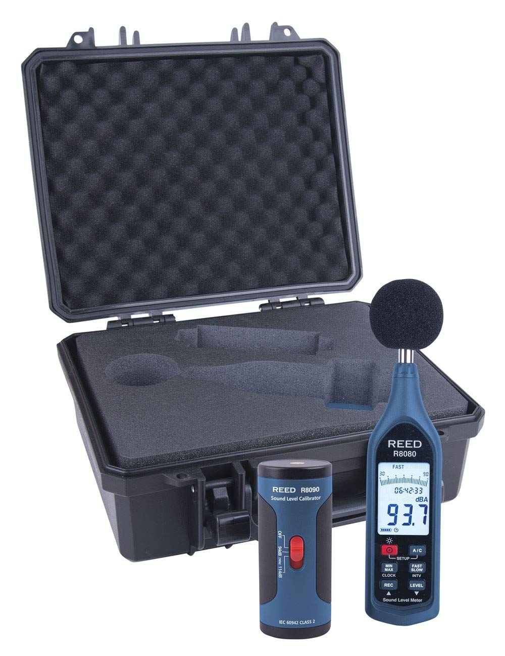 Reed Instruments Data Logging Sound Level Meter and Calib R8080-KIT - 1 Each