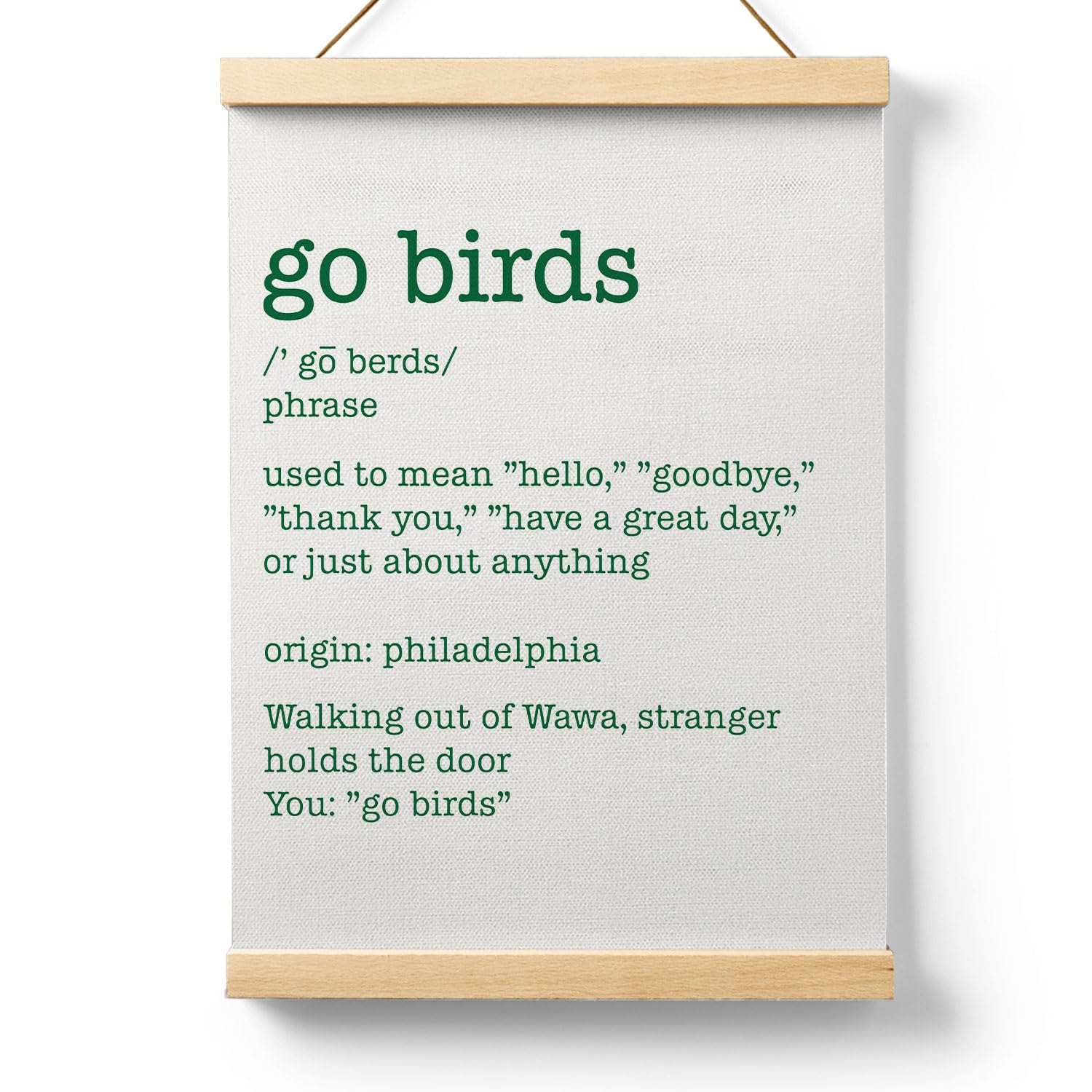Ryeolo Football Go Birds Definition Wooden Poster Hanger Frame 12.5X17 Inch,Forest Green Go Birds Poster Hanger Frame,Motivation