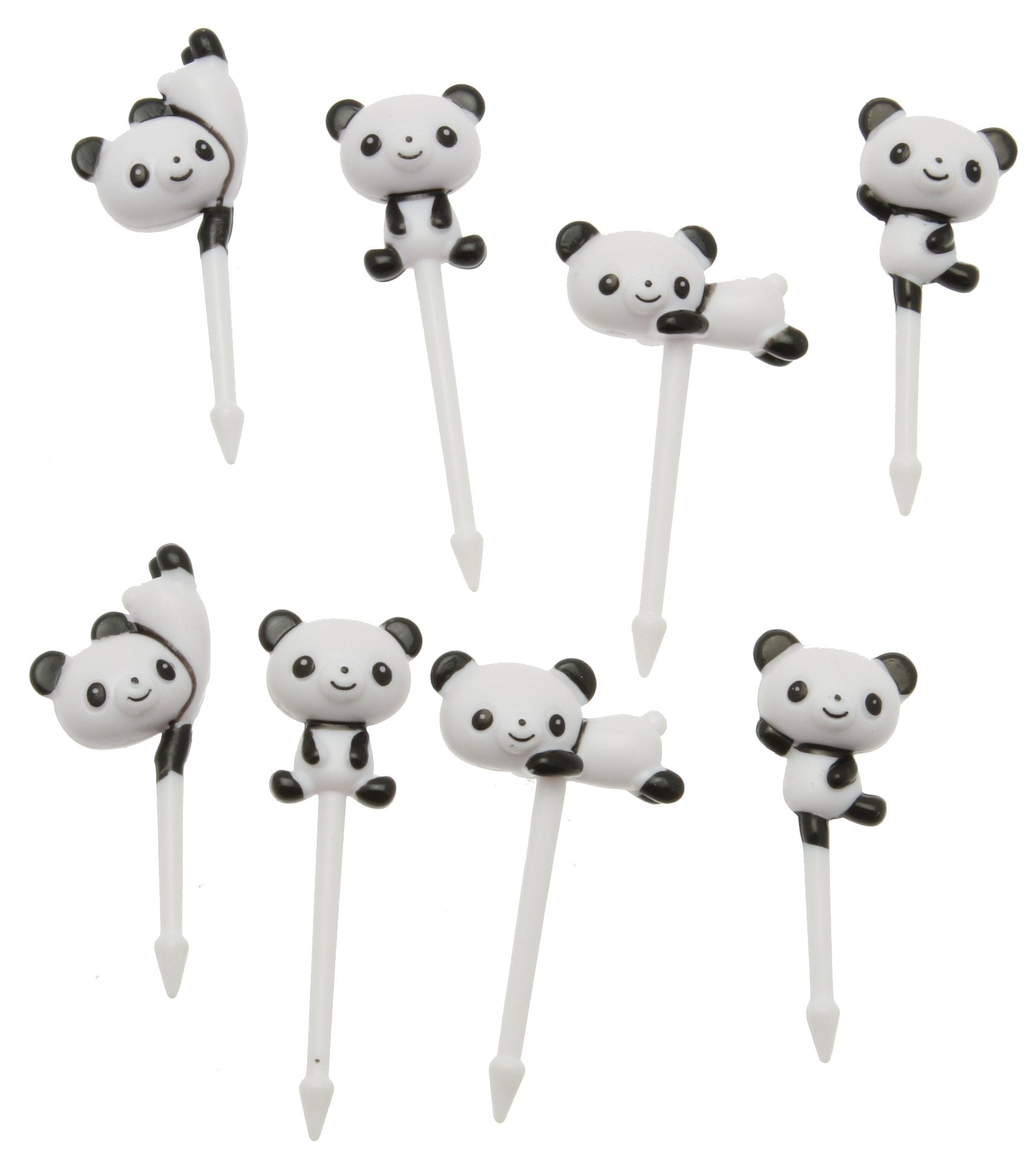 Kotobuki Food Picks For Bento Boxes, White Pandas