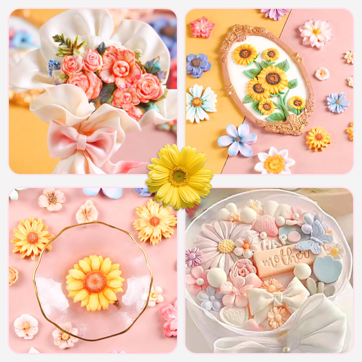 Sunflower Silicone Cookie Buiscuit Baking Molds Decorating Craft Mold