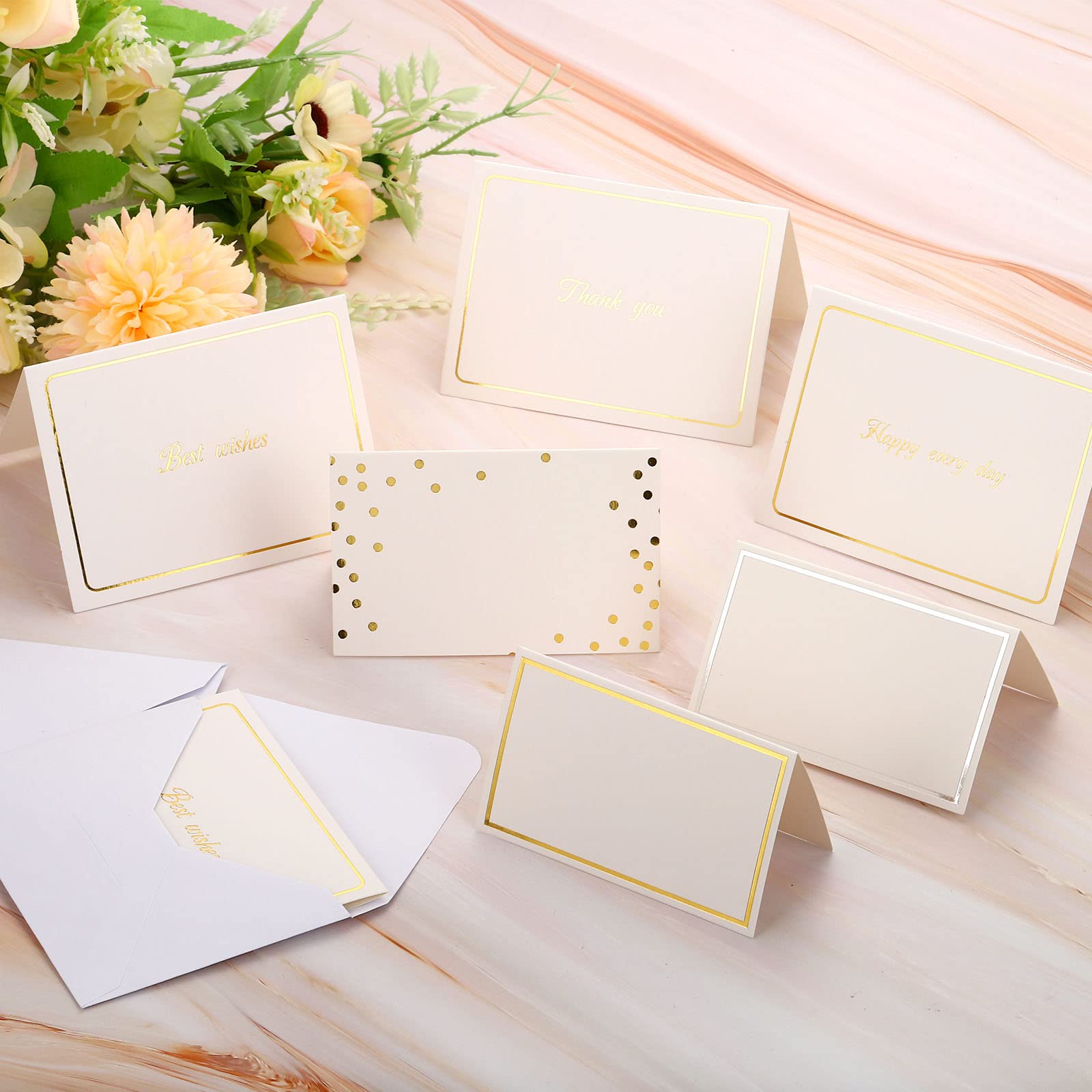 Patikil Tent Place Cards, 50Pcs Greeting Cards 4.48 X 3.51Inch Favor Decor Foldable Blank Card For Wedding Party Diy Table Name