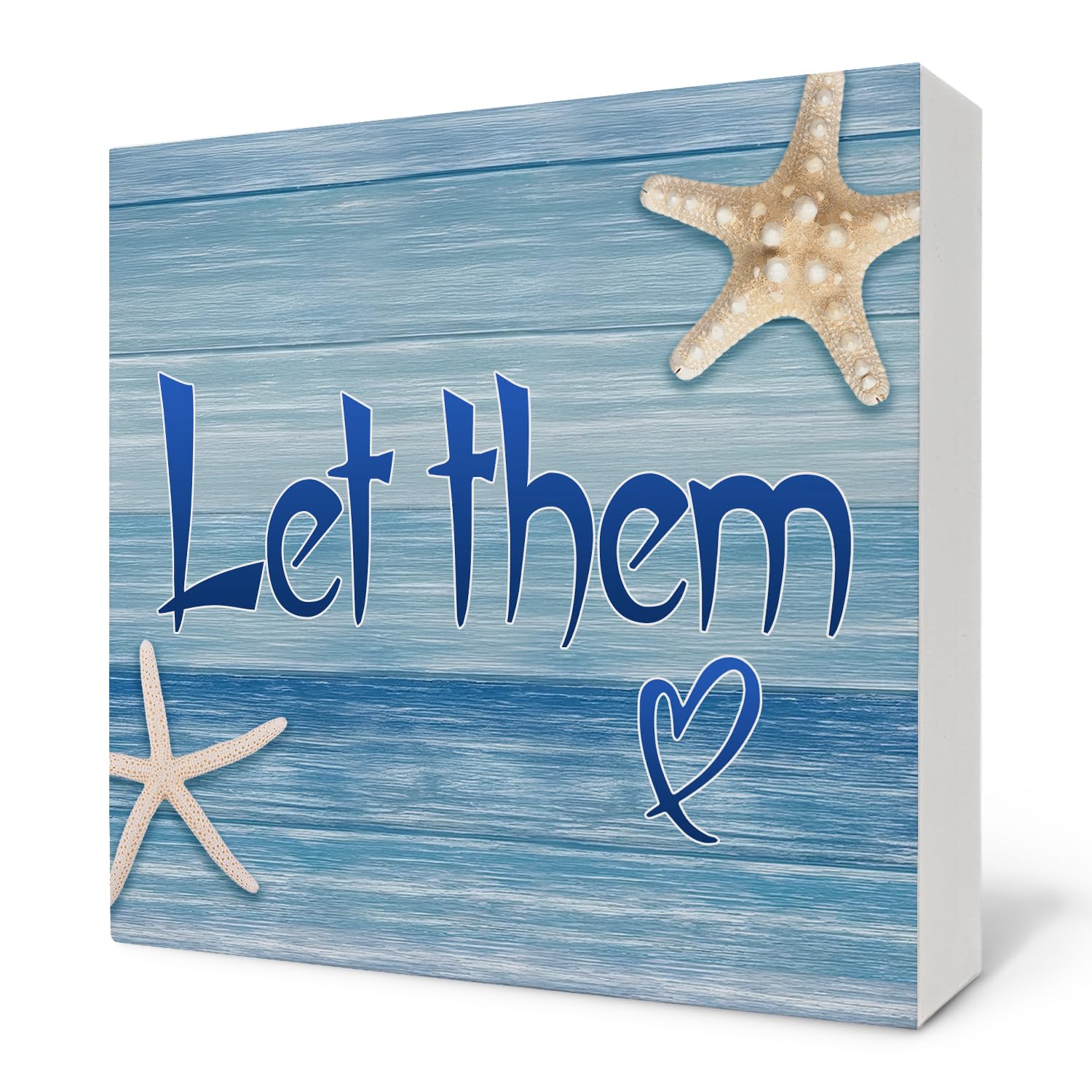 Nvotell Inspirational in My Let Them Era Wooden Box Sign, Inspirational Desk Decor, Motivational Positive Affirmations Wood Bloc