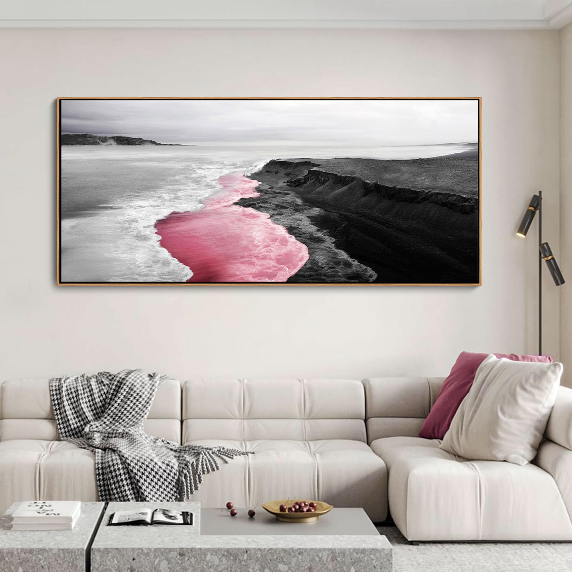 Ycprimer Large Canvas Wall Decor For Living Room Wall In Wooden Frames For Office Decorative Paintings For Bedroom Black And Whi