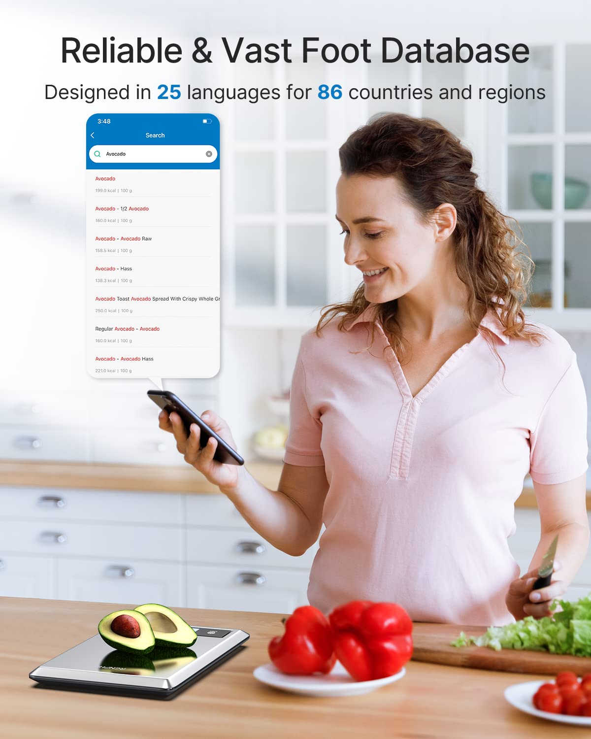 Renpho Digital Food Scale, Kitchen Scale Weight Grams And Oz For Baking, Cooking And Coffee With Nutritional Calculator For Keto