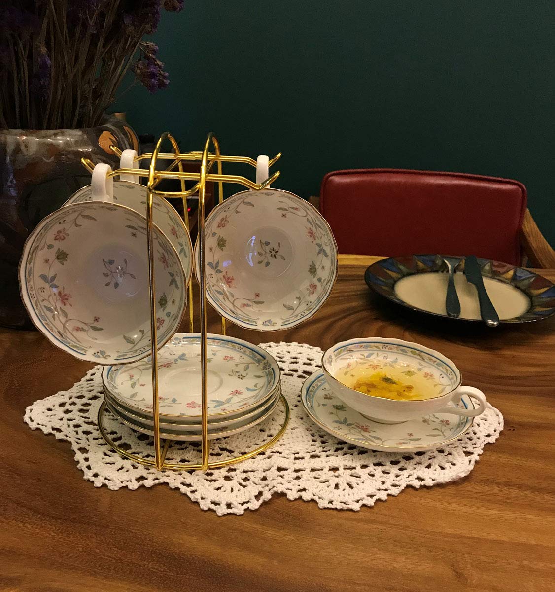 Janef White Handmade Crochet Cotton Table Mats Lace Doilies Doily Oval Lace Placemats 11 By 15 Inches 2Pc.