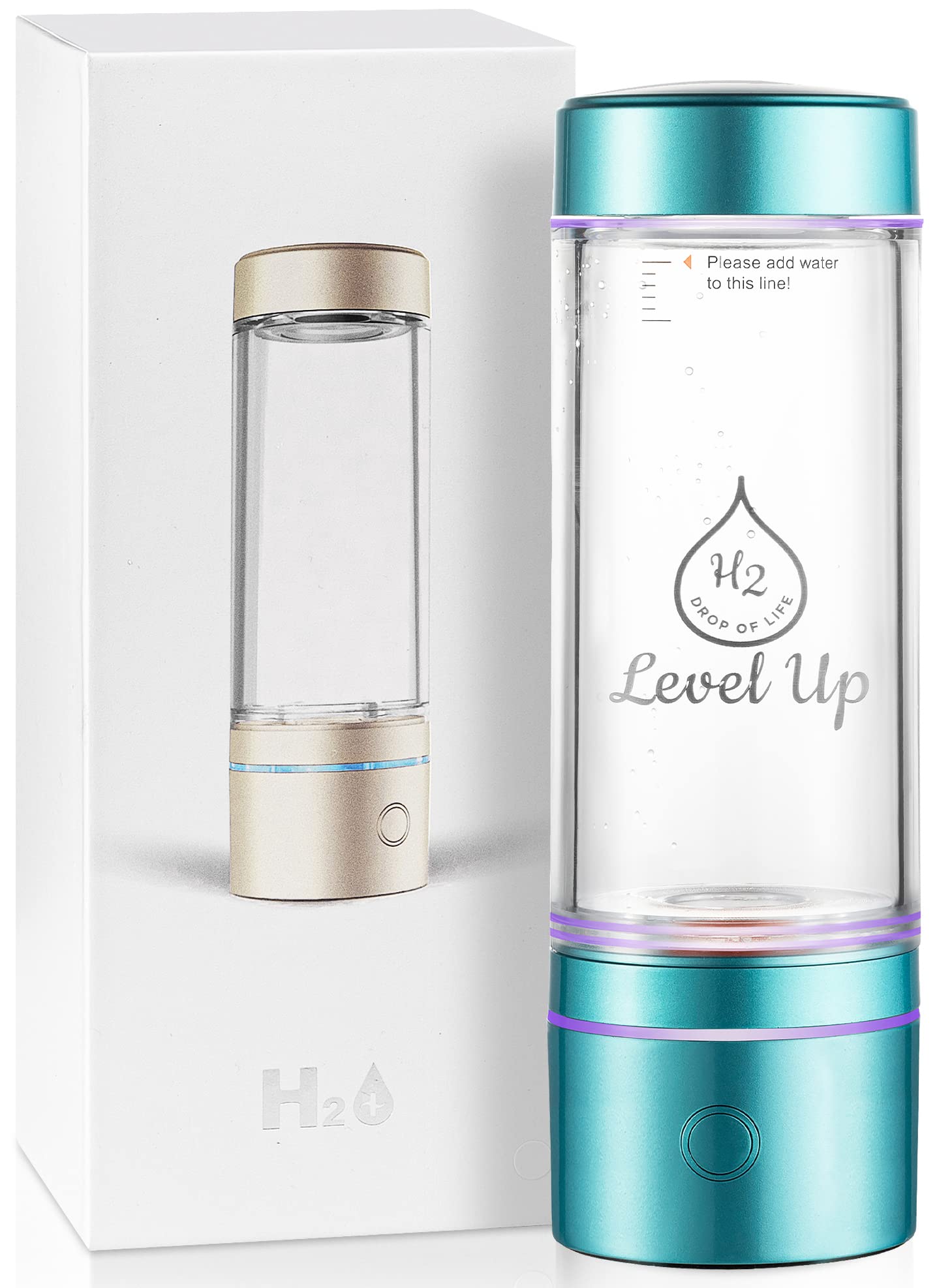 Levelupway - Superior Hydrogen Generator Water Bottle - Rechargeable Rich Hydrogen Water Health Cup 2500Ppb