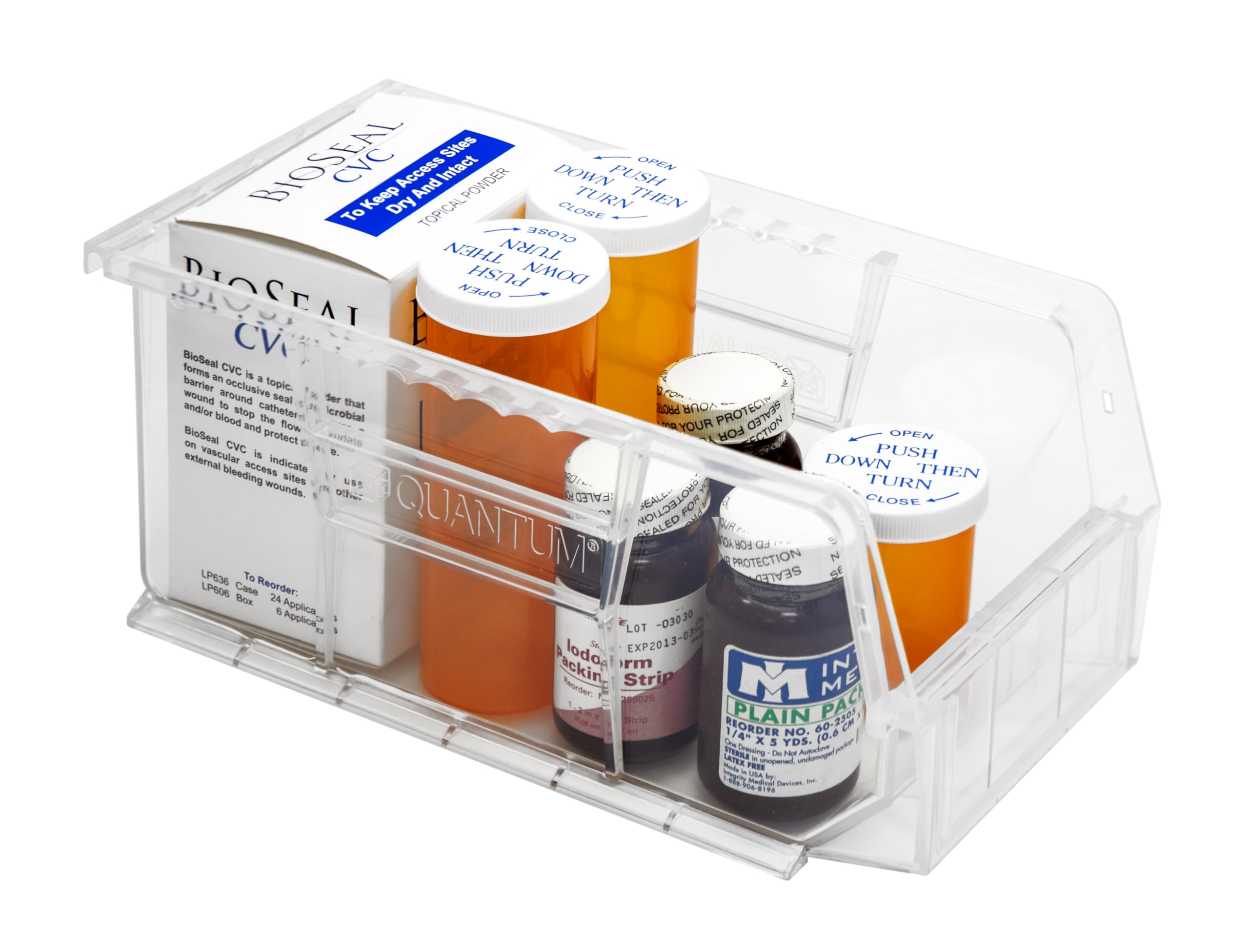 Hudson Exchange 11'' X 5-1/2'' X 5'' Plastic Stackable Storage Bin And Hanging Container (Crystal Clear))