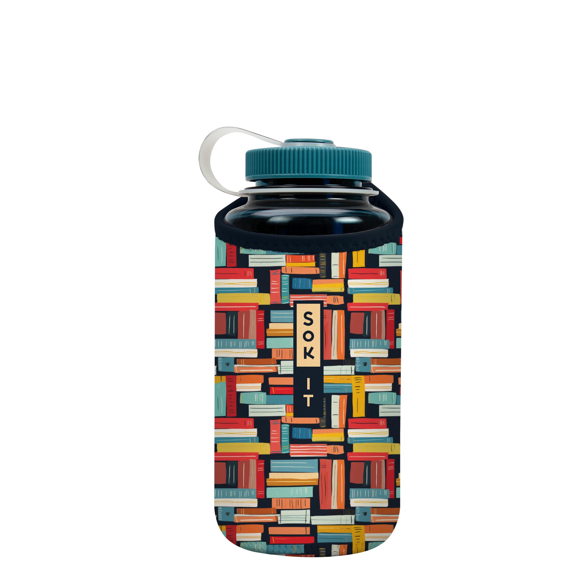 Sok It BotlSok Water Bottle Sleeve Insulated Neoprene Cover (Well Read, Fits 32oz Nalgene)