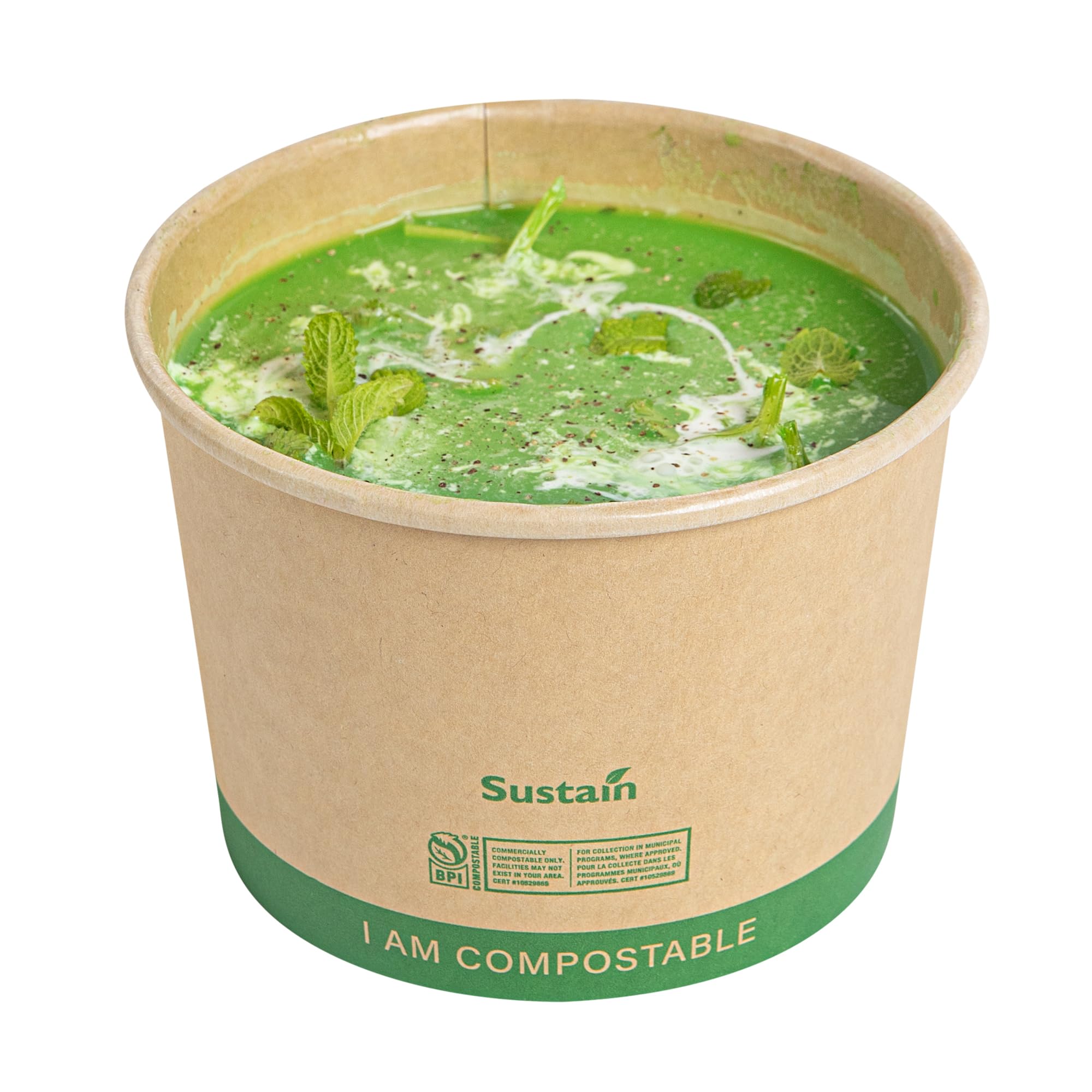 Restaurantware Paper Soup Containers 25 Pack Of 16 oz Disposable Kraft To Go Hot Soup Serving Bowls BPI-Certified Compostable Le