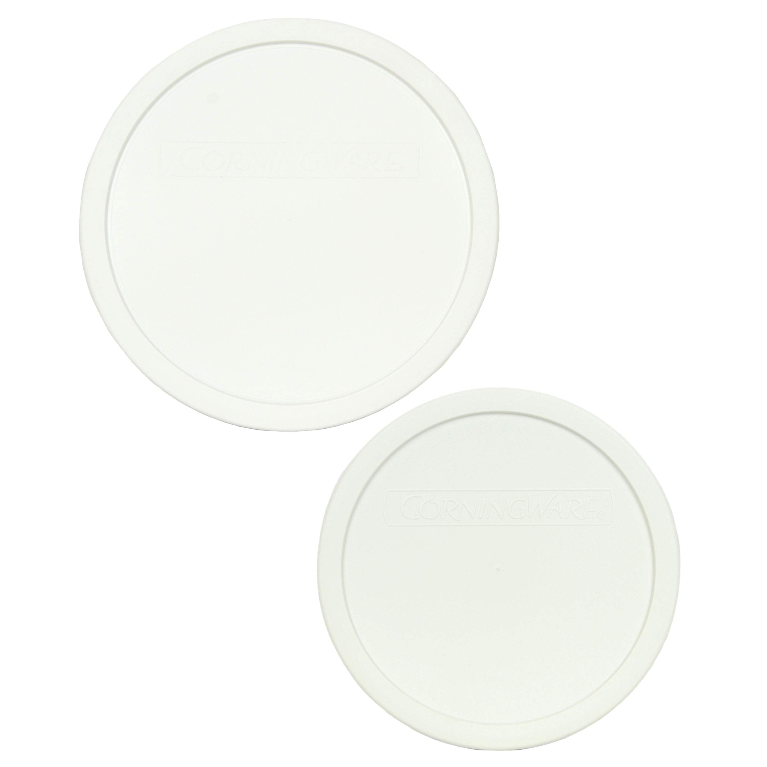 Corningware (1) Fs-1-Pc 2.5Qt French White Lid And (1) F-5-Pc 1.5Qt French White Lid