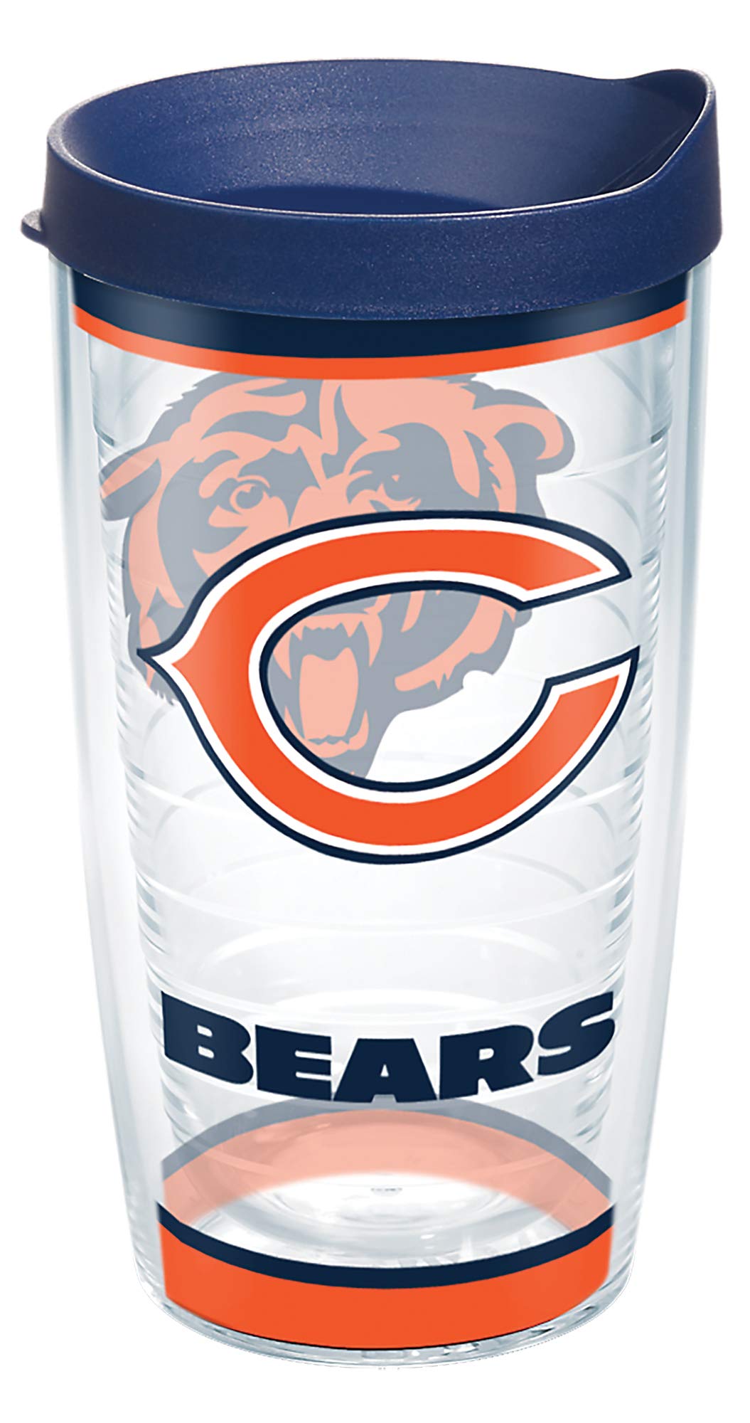 Tervis Made In Usa Double Walled Nfl Chicago Bears Insulated Tumbler Cup Keeps Drinks Cold & Hot, 16Oz, Tradition