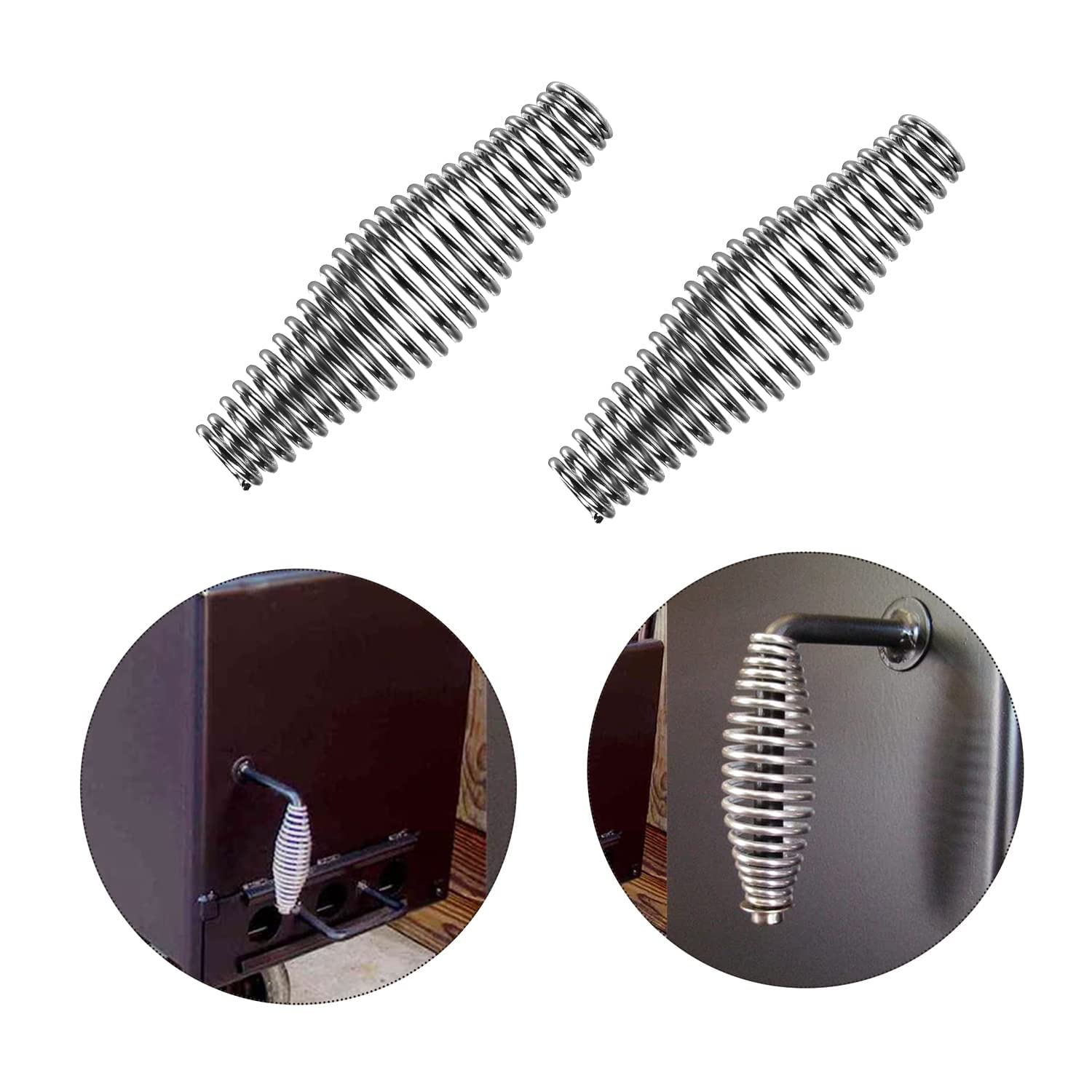 4Pcs Stainless Steel Bbq Spring Handles Cool Touch Stove Heavy Duty Barbecue Smoker, Grill, Stove, Bbq Pit Handles