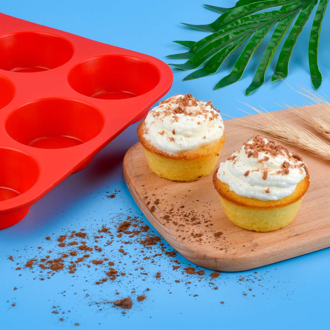 Caketime Silicone Muffin Pan, Mini Muffin Pan, Regular 12 Cups And Mini 24 Cups Muffin Pan Set Of 2 For Baking Egg Bites