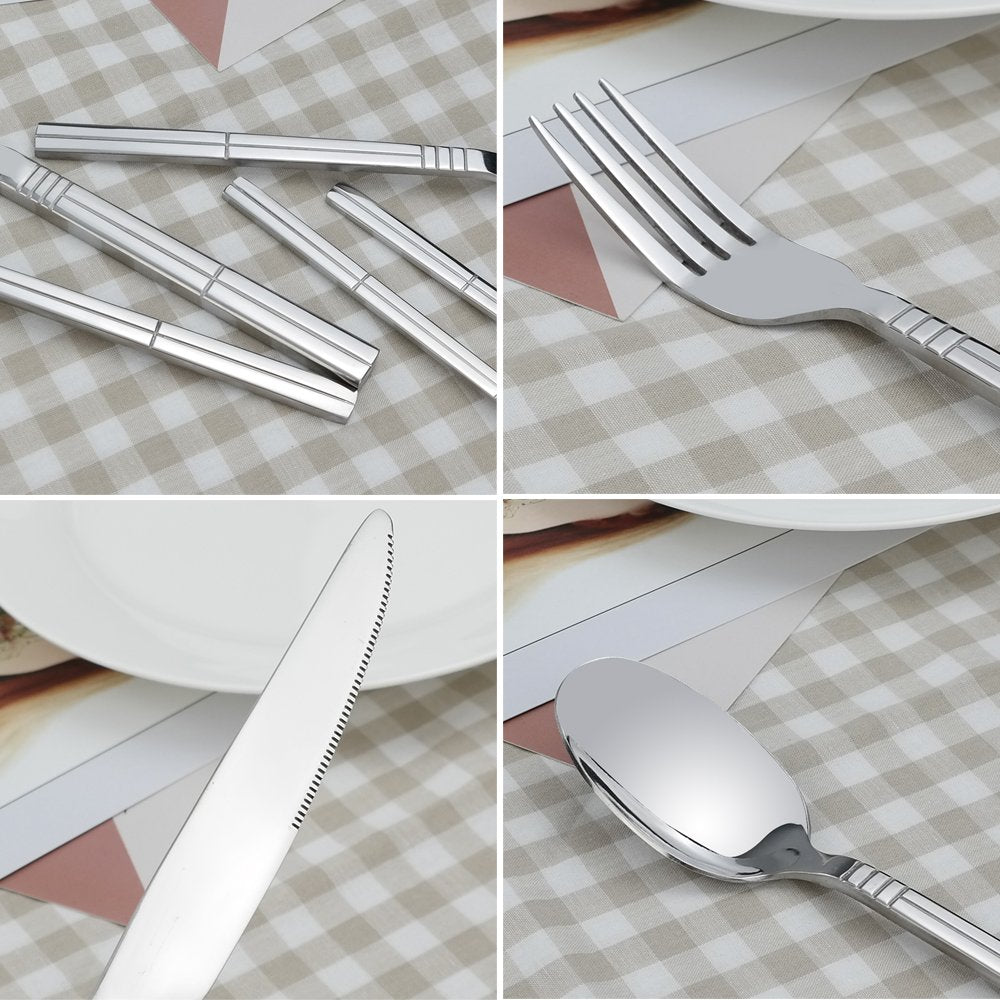 Saedy 80 Piece Stainless Steel Silverware Set, Service For 16
