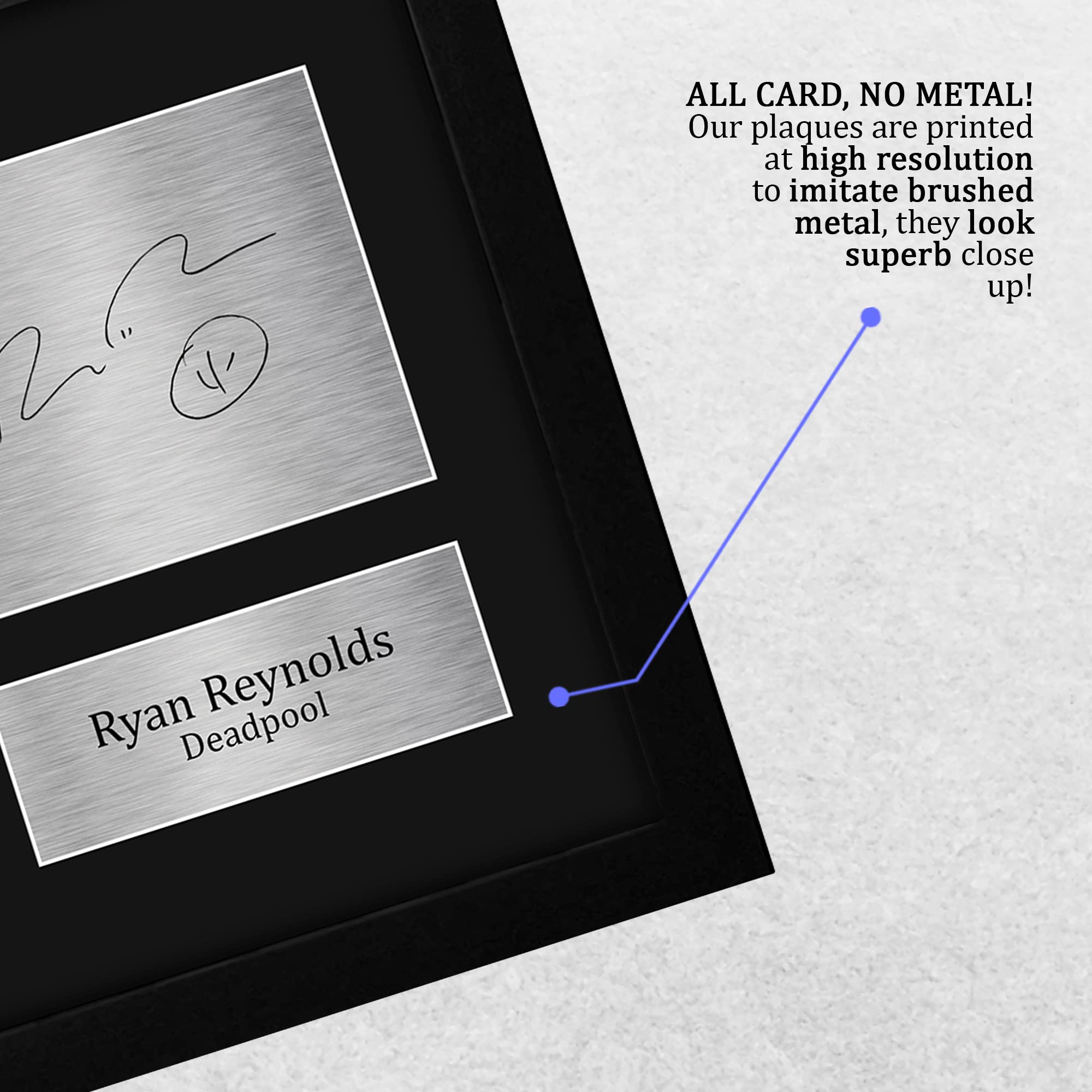 Hwc Trading Usl Framed Ryan Reynolds Gift Printed Autograph Deadpool Gifts Print Photo Picture Display - Us Letter Size