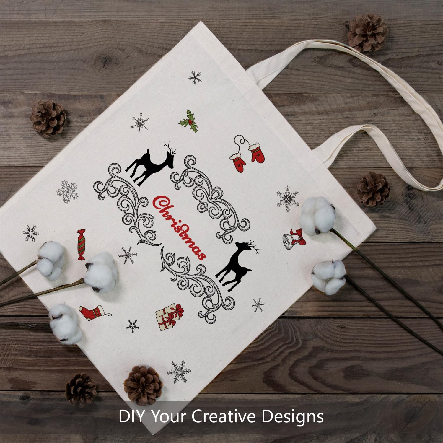 TOPDesign 5 | 12 | 24 | 48 | 192 Pack Economical Cotton Tote Bags, Lightweight Medium Reusable Grocery Shopping Cloth Bags, Suit