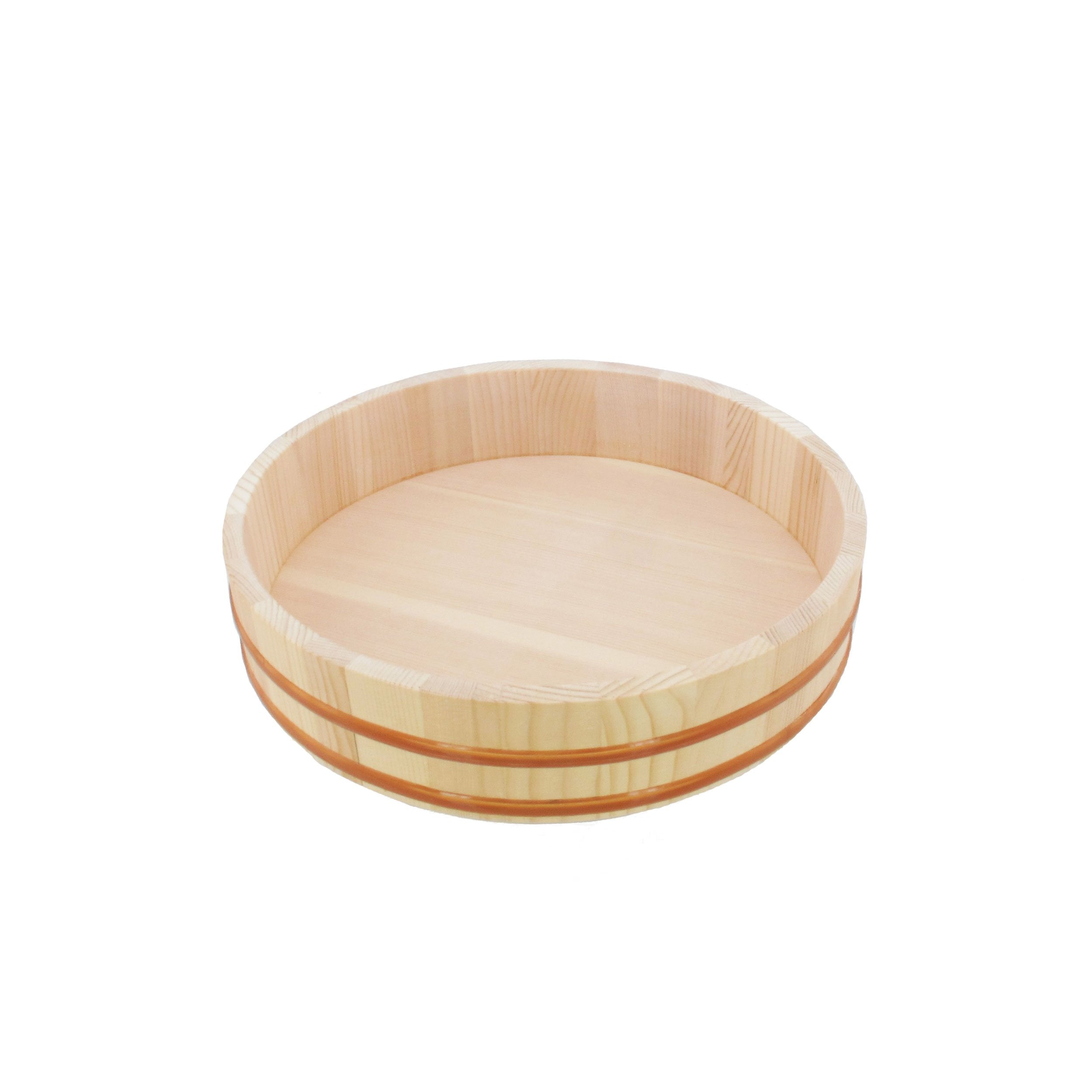 Bamboomn 13'' Hangiri Oke Sushi Rice Cooling Bowl/Tub, 1 Piece - Large