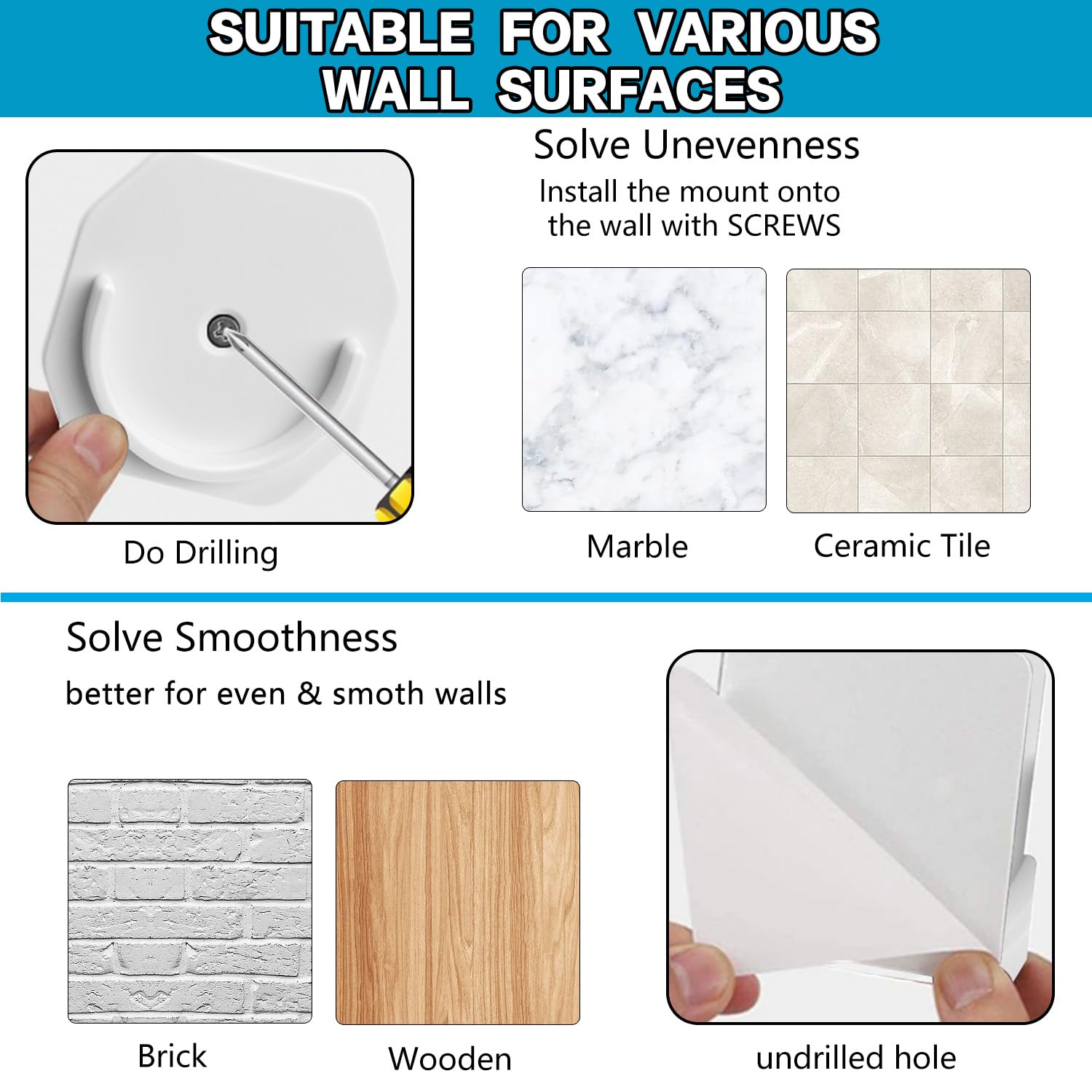 Closet Rod - 30-50 Inches, No Drilling Closet Rod Extender Hanging - White Adjustable Clothes Hanging Bar, With Holder For Close