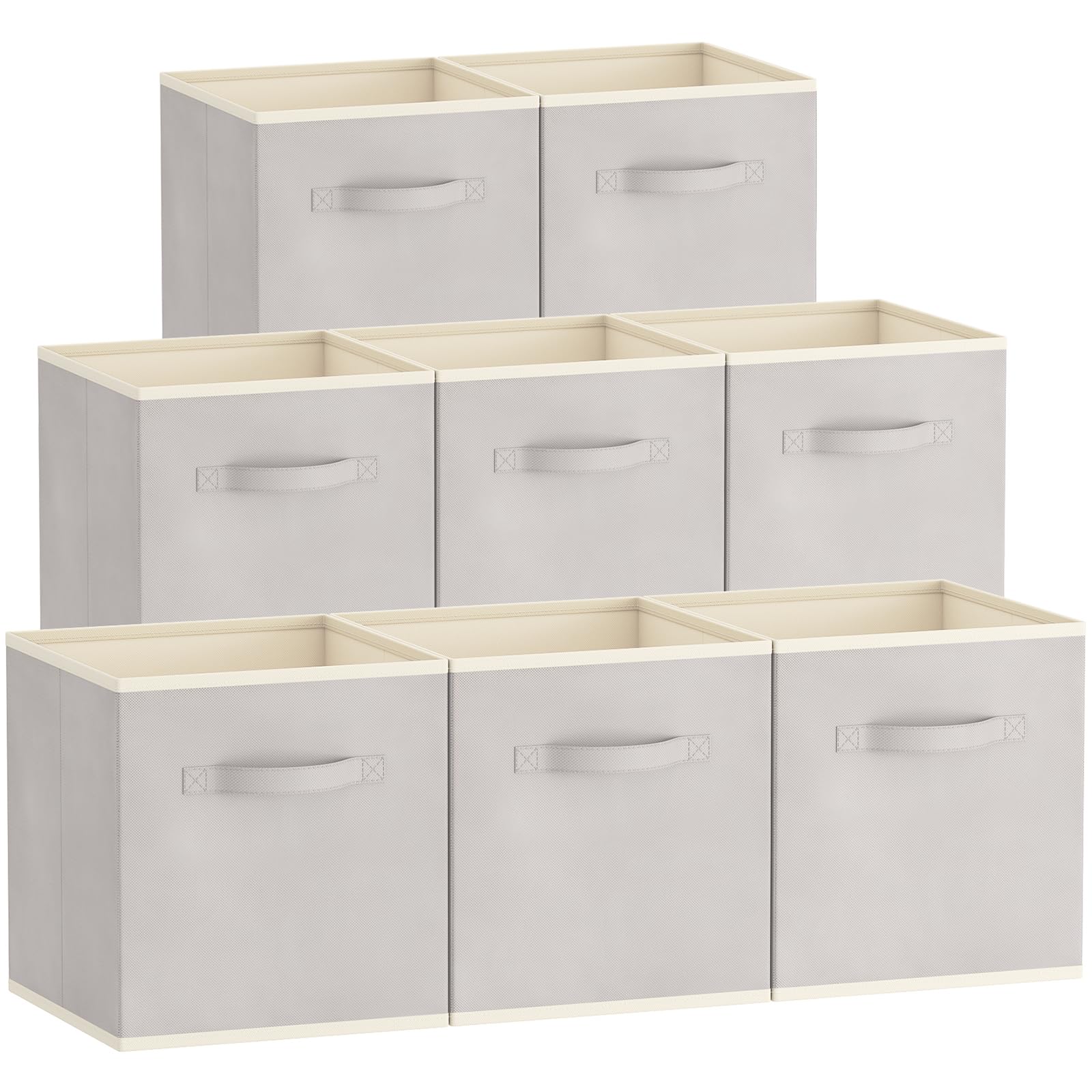 Lifewit 11 Inch Cube Storage Bins, 8 Packs Storage Cubes Foldable Decorative Fabric Storage Baskets For Organizing Home Organize