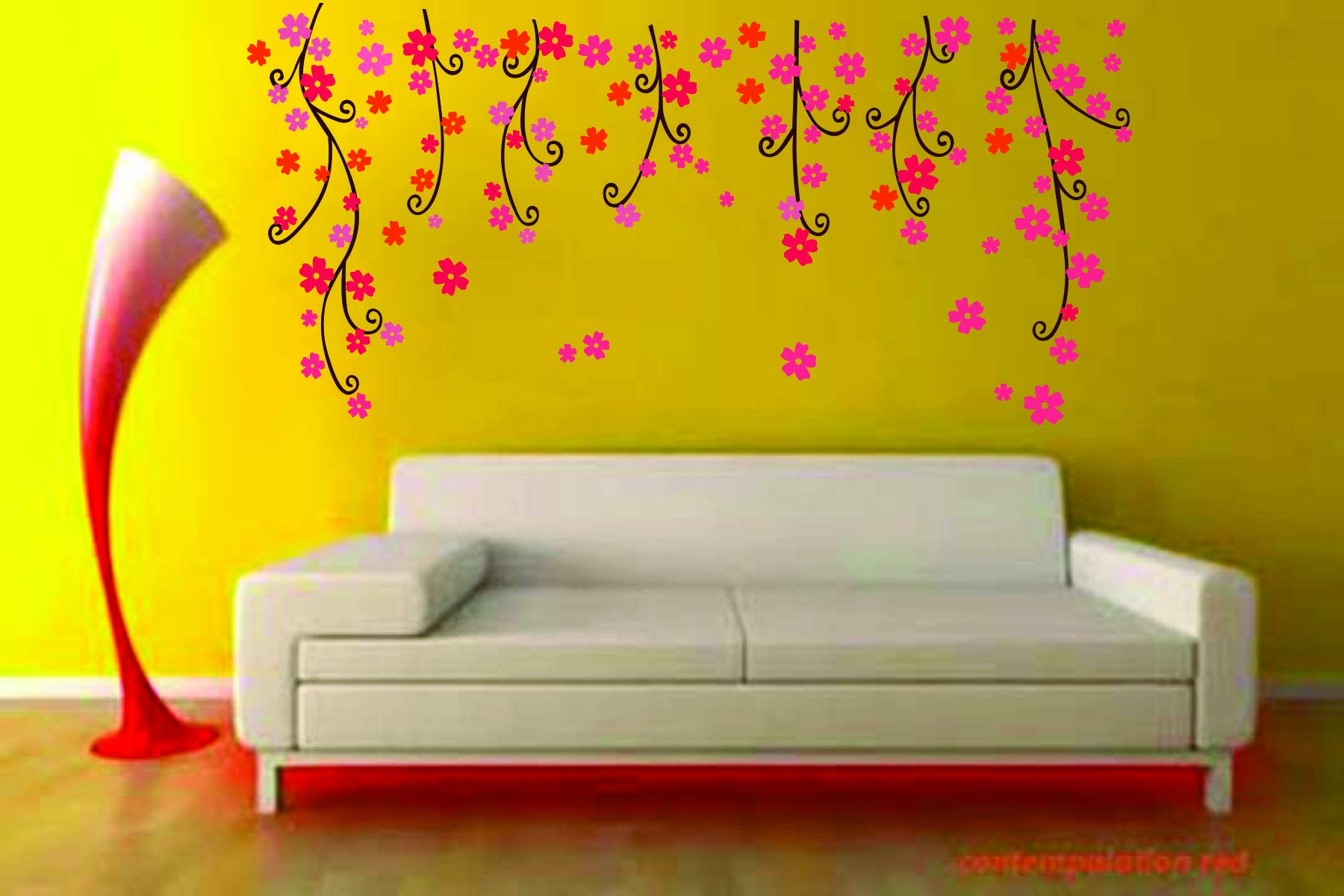 Decor Villa PVC Vinyl Many leves 3D Wall Sticker JUST Peel & Stick New Modern Art & Trendy Wall Stickers for Home Decoration, Li