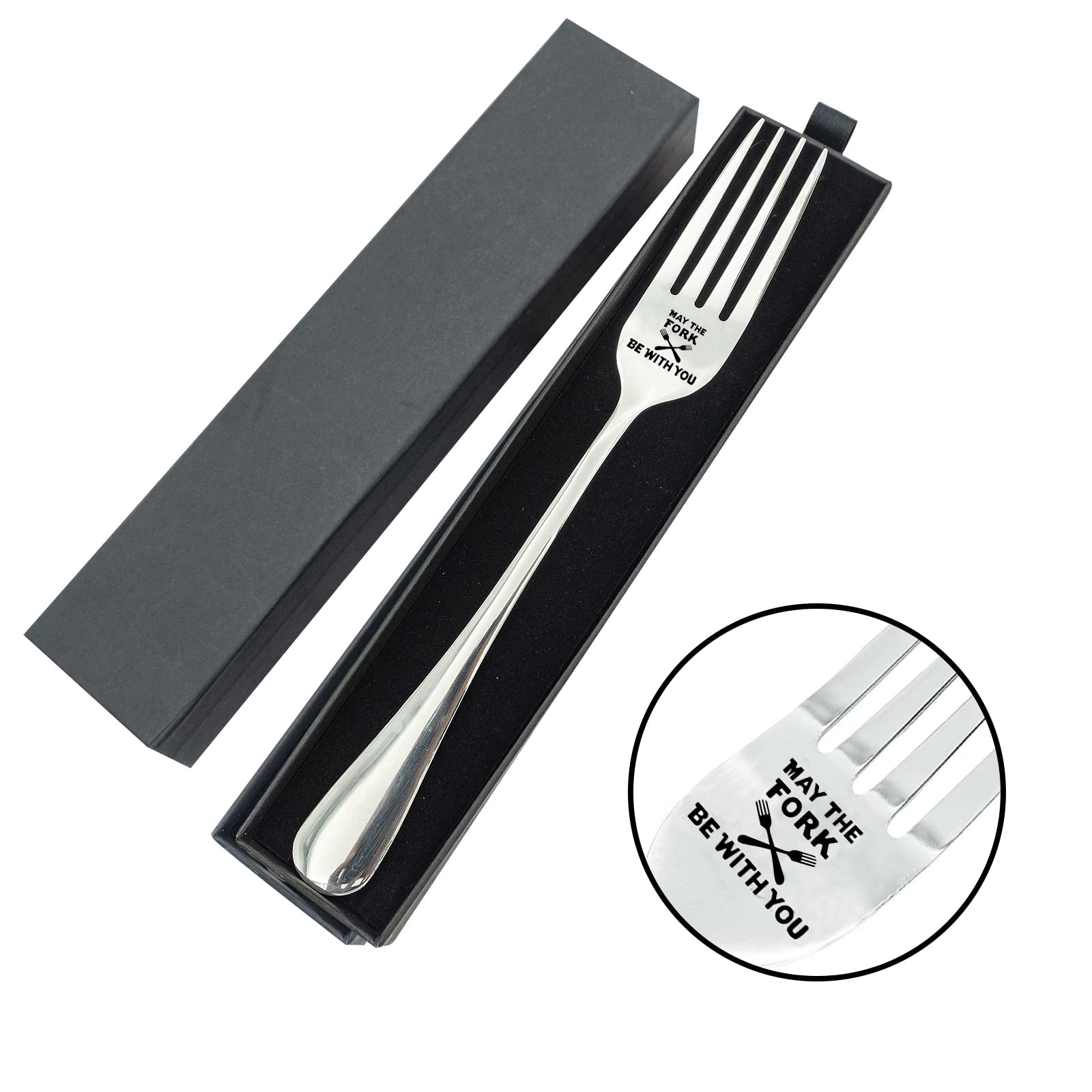 Vickhu May The Fork Be With You Fork,Star Wars Gifts,Gifts For Boyfriend Girlfriend Husband Mom, Inspirational Funny Engraved Fo