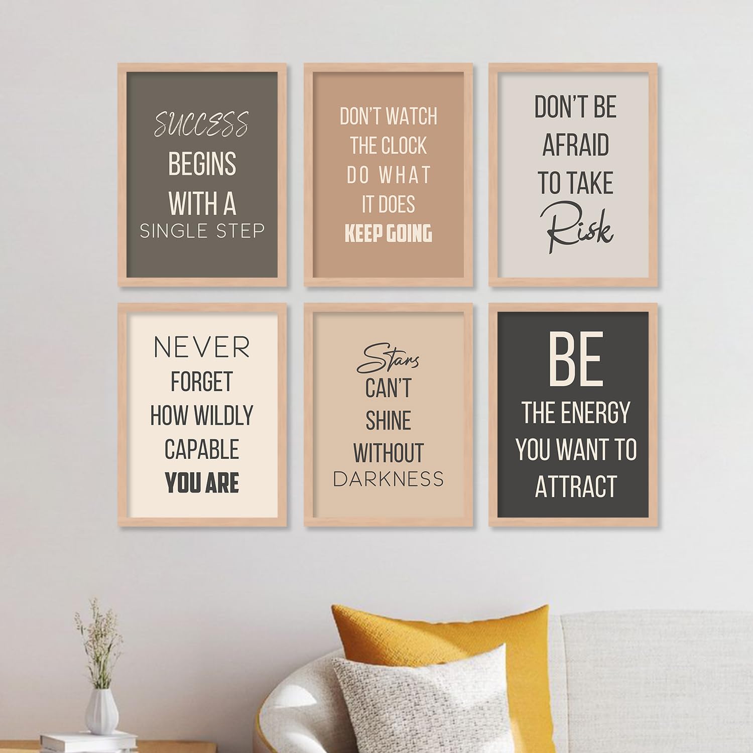 Kalit Kala Decor Paintings For Wall Decoration With Frame | Motivational Quotes Posters Paintings For Living Room, Bedroom | Set