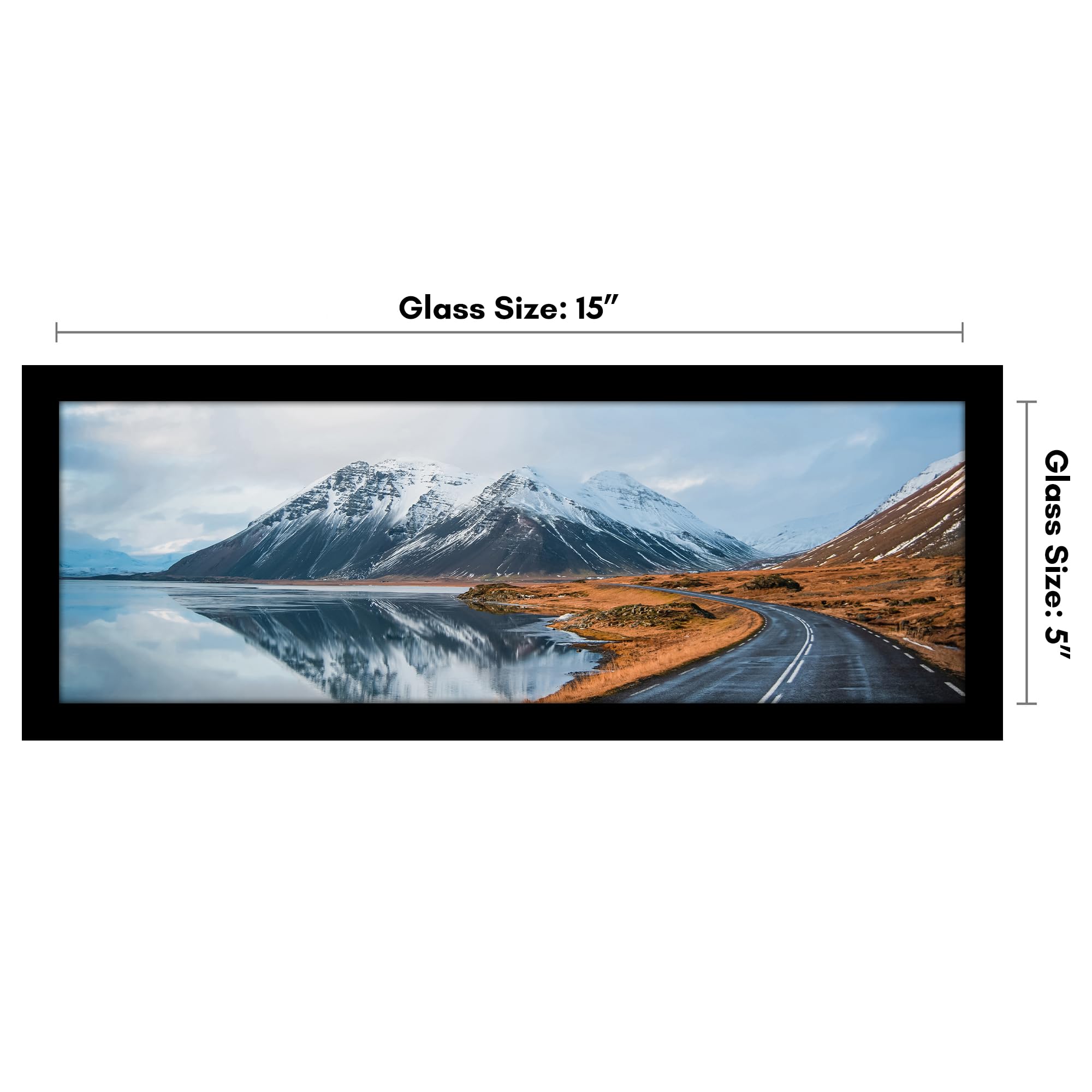 Americanflat 5x15 Picture Frame with Shatter-Resistant Glass - Signature Collection - Gallery-Style Frames Made of Engineered Wo