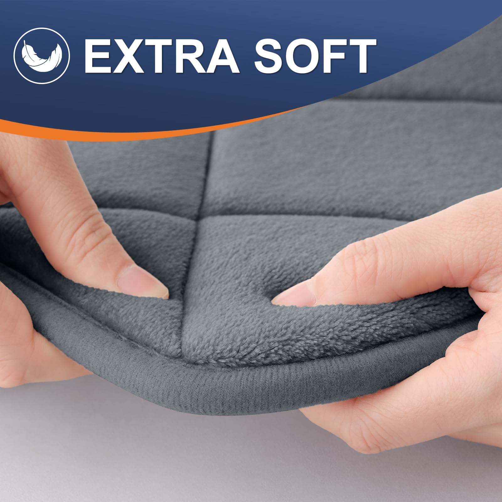 Olanly Memory Foam Bath Mat 36X24, Ultra Soft And Absorbent Bathroom Mat, Machine Washable Bathroom Rugs, Comfortable, Thick Bat
