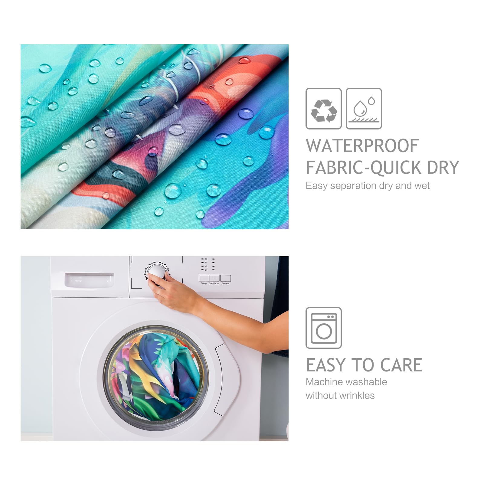 Vimorco Diving Cat Shower Curtain, Funny Cat Shower Curtains For Bathroom, Waterproof Quick-Dry Polyester Fabric Shower Curtain,