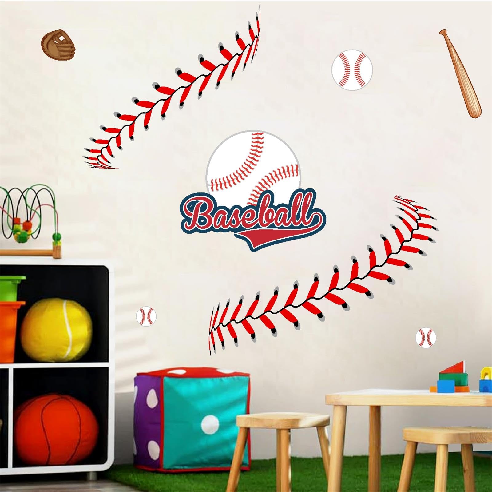 Baseball Wall Decal Sports Decor For Boys Bedroom Baseball Room Decoration Stickers Sports Wall Art Decals Peel And Stick Sports