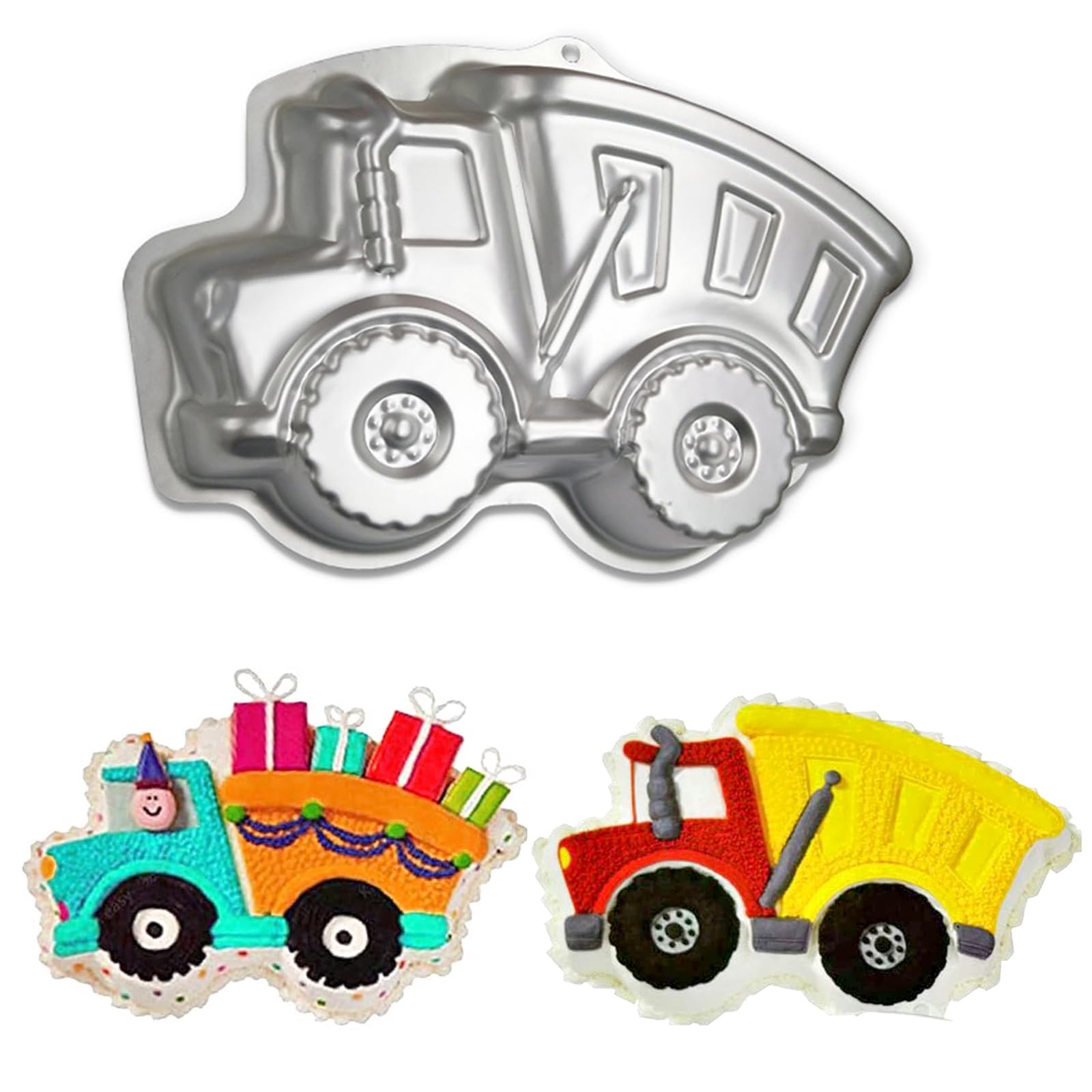 Cayanmydery Truck Cake Pan, Car Shaped Birthday Cake Pan, 3D Aluminum Cake Decorating Molds Nonstick Baking Tools