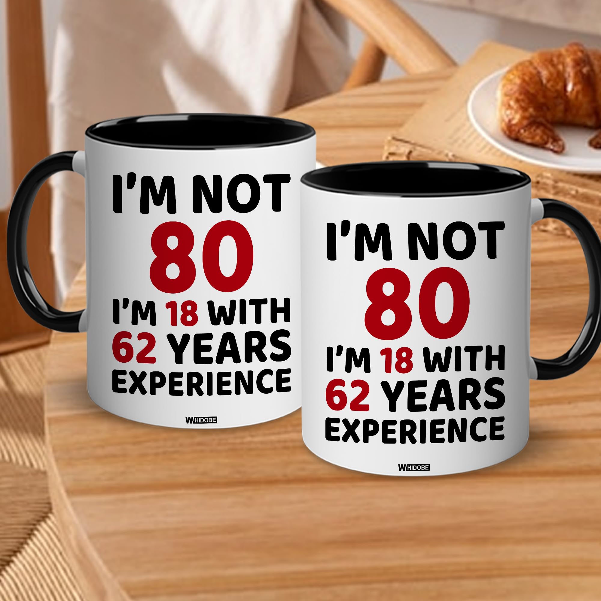 Whidobe 80Th Birthday Gifts For Women, Men, Dad, Mom - 1944 Birthday Gifts For Women, 80 Years Old Birthday Gifts Coffee Mug For