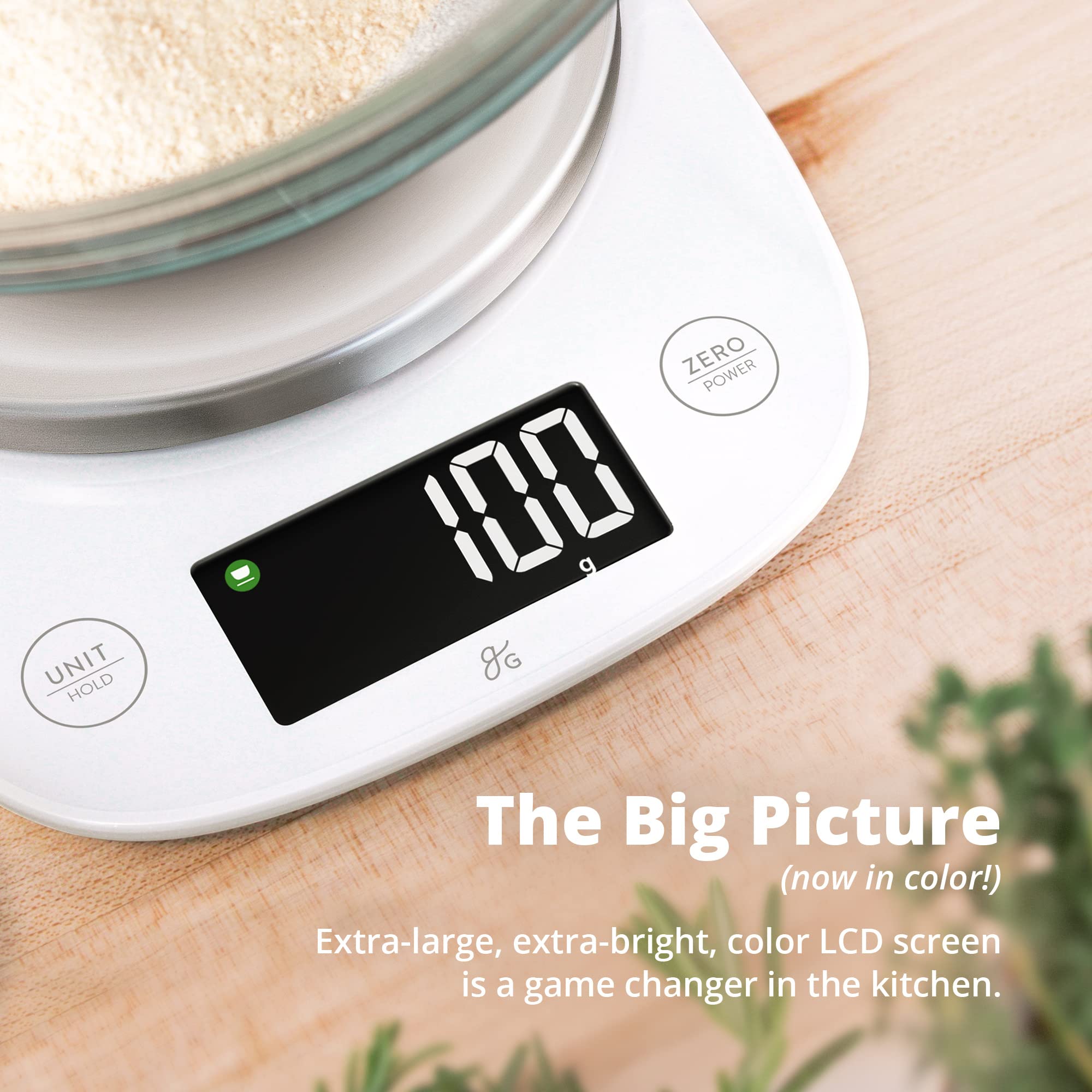 Greater Goods Premium Baking Scale With Bag - Ultra Accurate, Digital Kitchen Scale Prep Baked Goods, Weigh Food And Coffee, Or