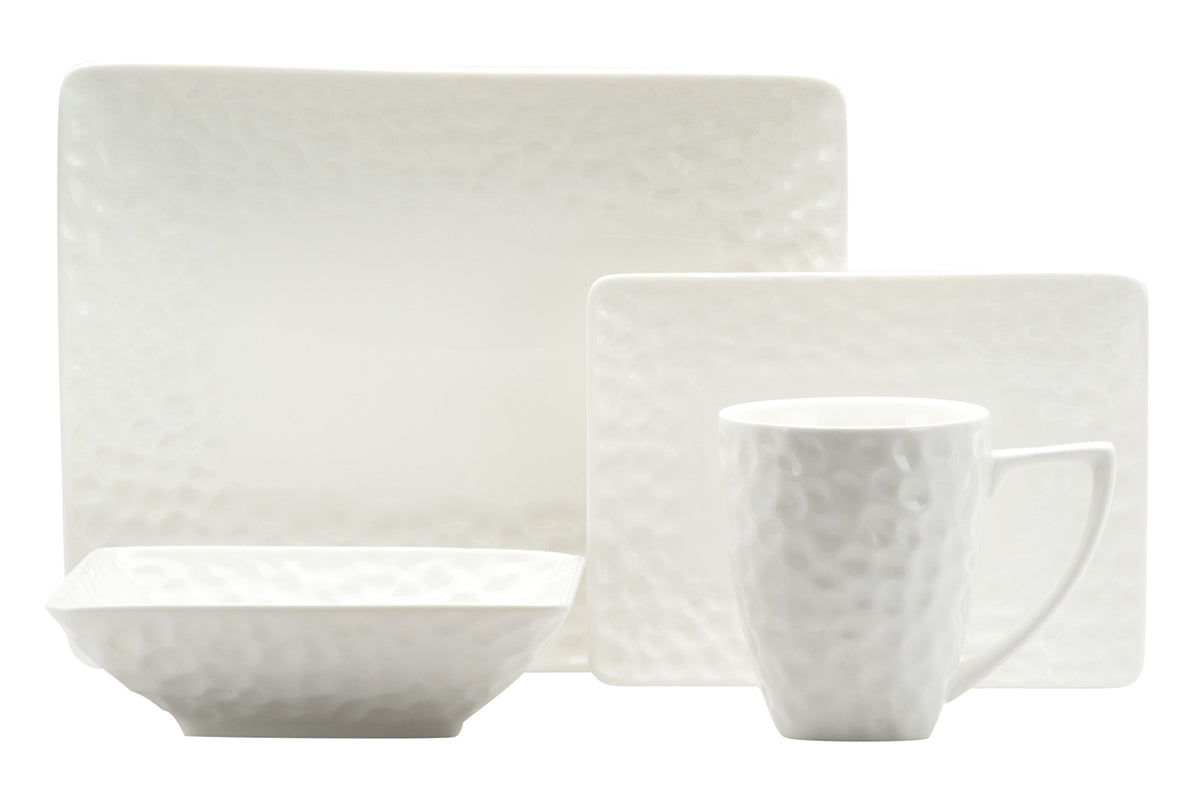 Red Vanilla Vanilla Marble Rectangular 16 Piece Dinner Set, 1, None