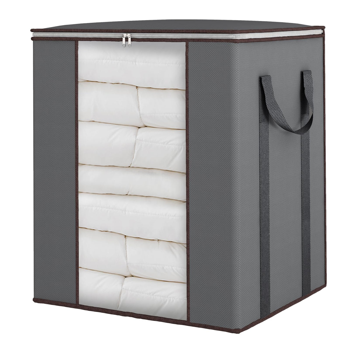 Fixwal Extra Large Blanket Storage Bags 120L Comforter Storage Bags with Reinforced Handles Breathable Clothes Storage Container