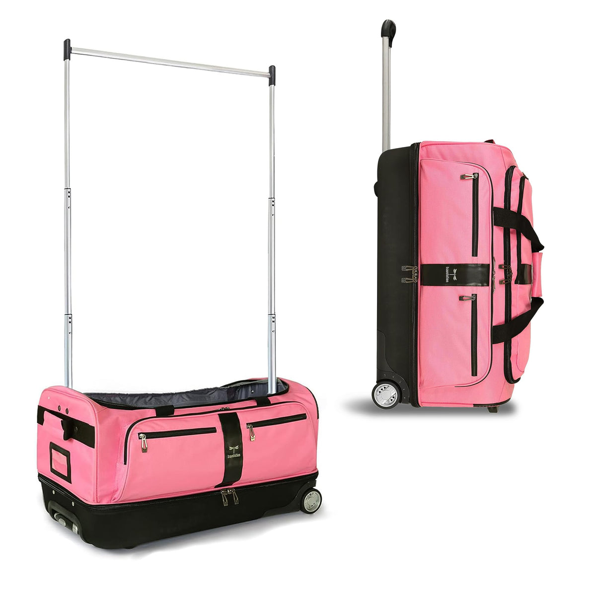 Travolution Dance Bag With Garment Rack, 28 Inch Rolling Duffel With Wheels, Ideal For Competitions & Travel, Easy-Assembly Ligh