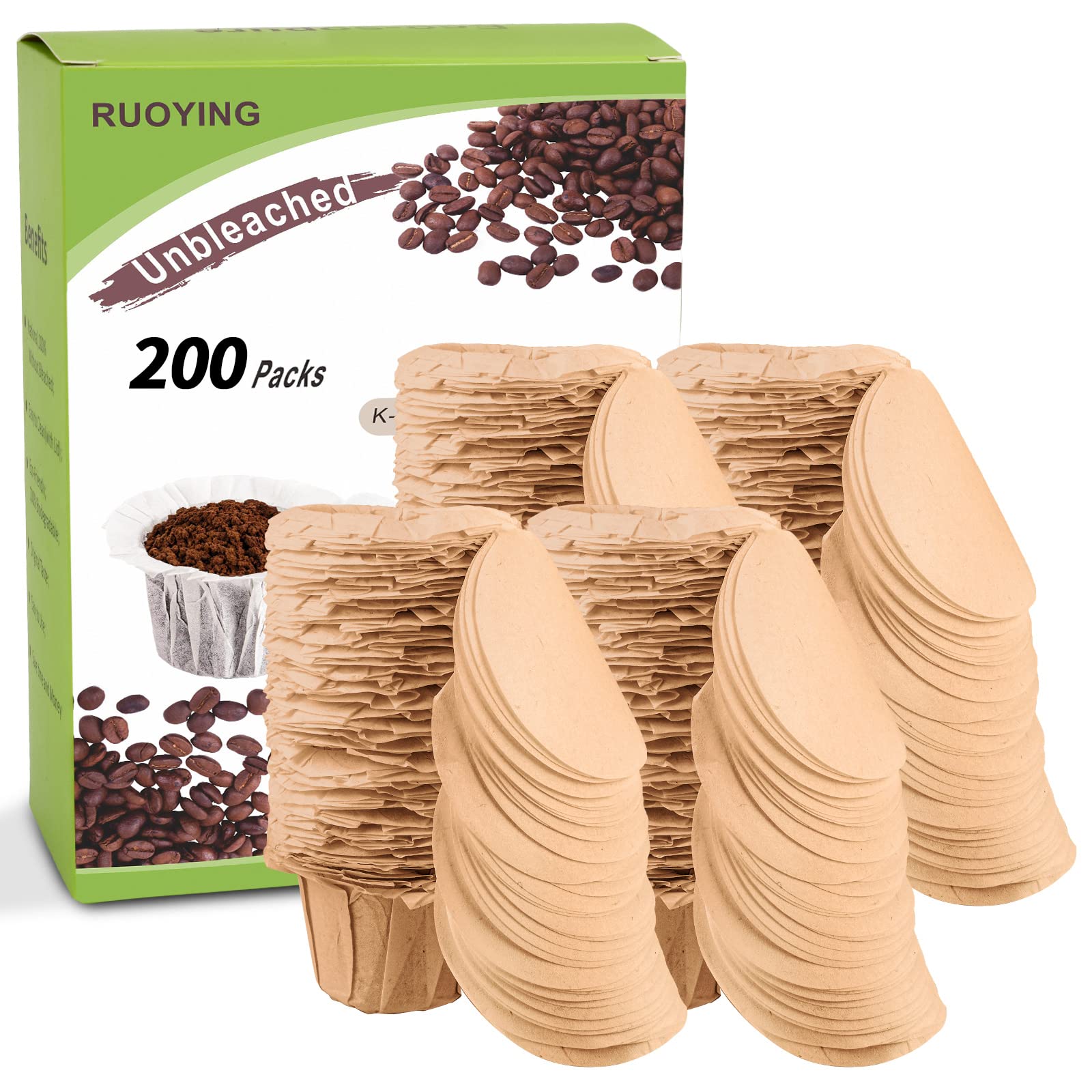 Unbleached K Cup Disposable Paper Filters With Lid For Keurig Reusable K Cup Filters,Keurig Filters For K Cup Reusable Coffee Fi