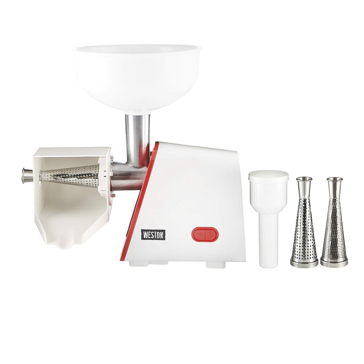 Weston Brands Deluxe Electric Tomato Strainer And Sauce Maker | Easy To Operate Vegetable & Fruit Juicer Machine Juice Extractor