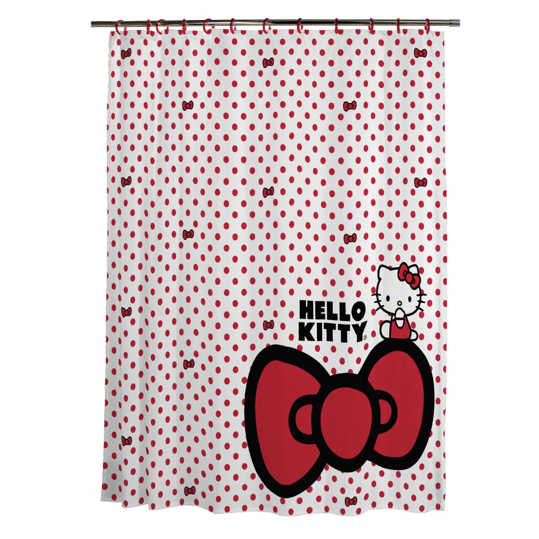 Franco Hello Kitty 13 Piece Shower Curtain And Ring Set, (100% Officially Licensed Product)