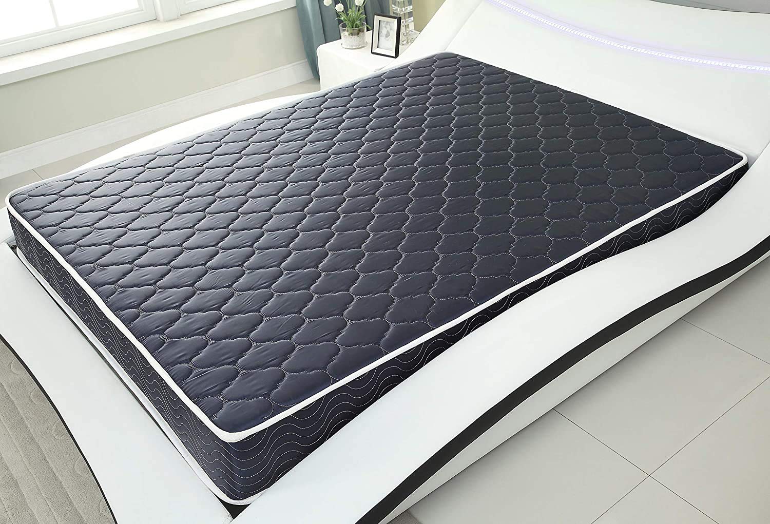 Ac Pacific 6-Inch Water-Resistant High-Density Foam Mattress Made In Usa With Stylish Diamond-Quilted Breathable Fabric, Distrib