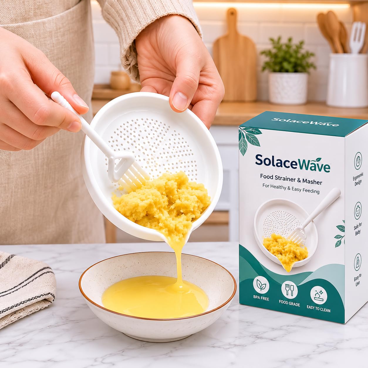 Ceramic Garlic Grater Plate With Cleaning Brush | Manual Garlic Ginger Turmeric Crusher & Grinder | NonSlip Kitchen Grating Too