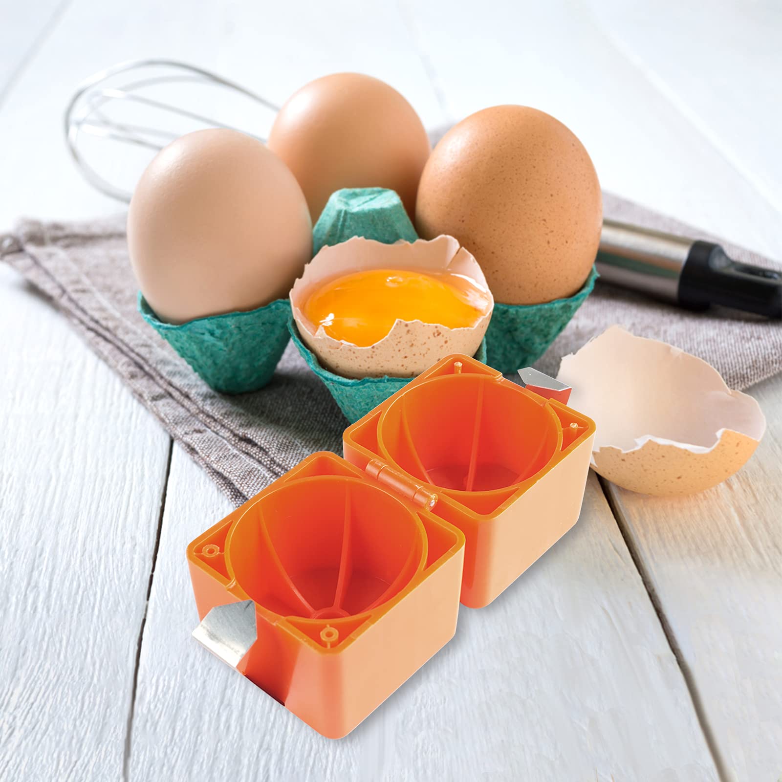 Abs Egg Cracker For Raw Eggs Breaker Egg Shell Cutter And Stainless Steel Egg Strainer Egg Yolk White Separator (1)