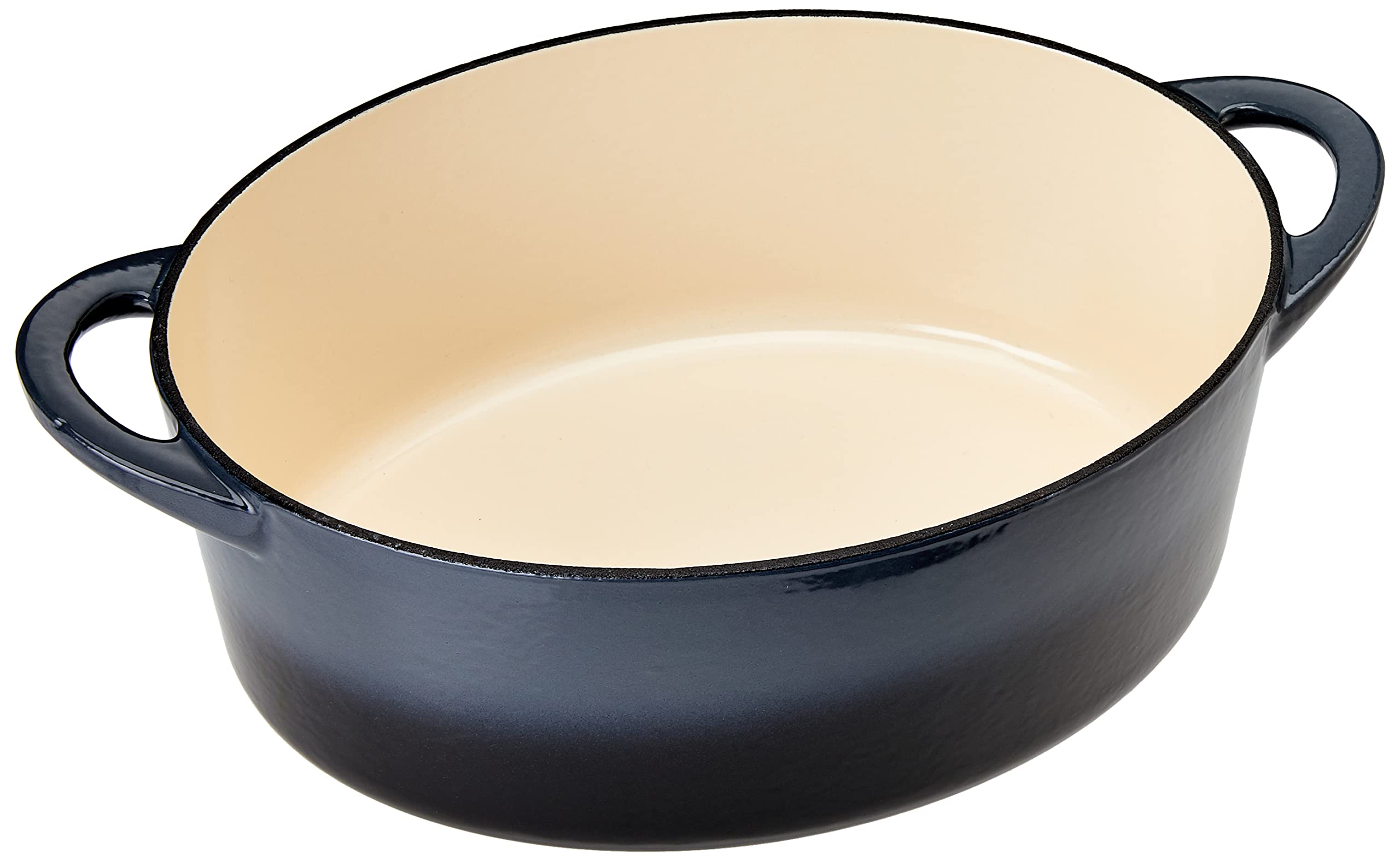 Denby Halo Cast Iron 4.2L Oval Casserole, Medium, Gray