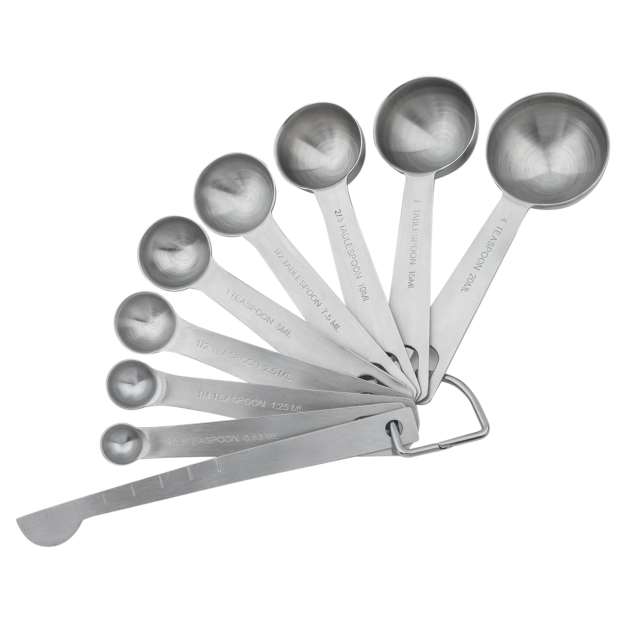 Measuring Spoons, Stainless Steel Measuring Spoons Set, 18/8(304) Steel Measuring Spoons, Heavy Duty 8 Measuring Spoons And 1 Le