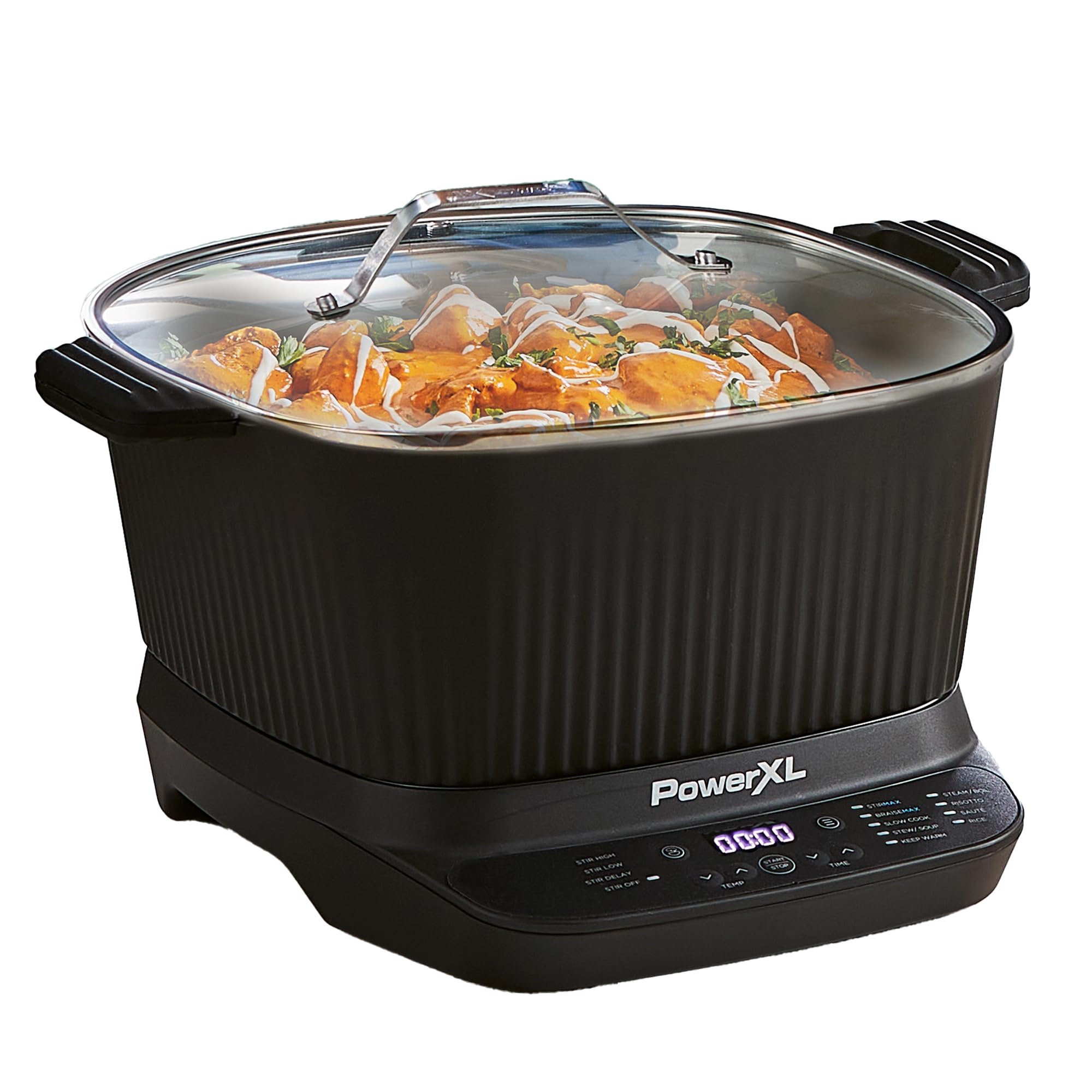 STIRMAX 7.5 Quart Digital Multi-Cooker with Automatic Paddle to Stir and Shred, 9 in 1 programmable presets to Saut  , Sear, and