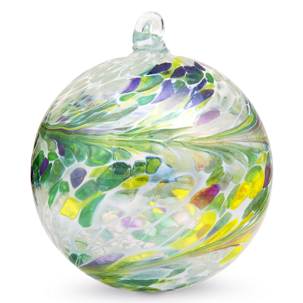 Friendship Ball Easy 4 Inch Kugel Iridized Witch Ball by Iron Art Glass Designs