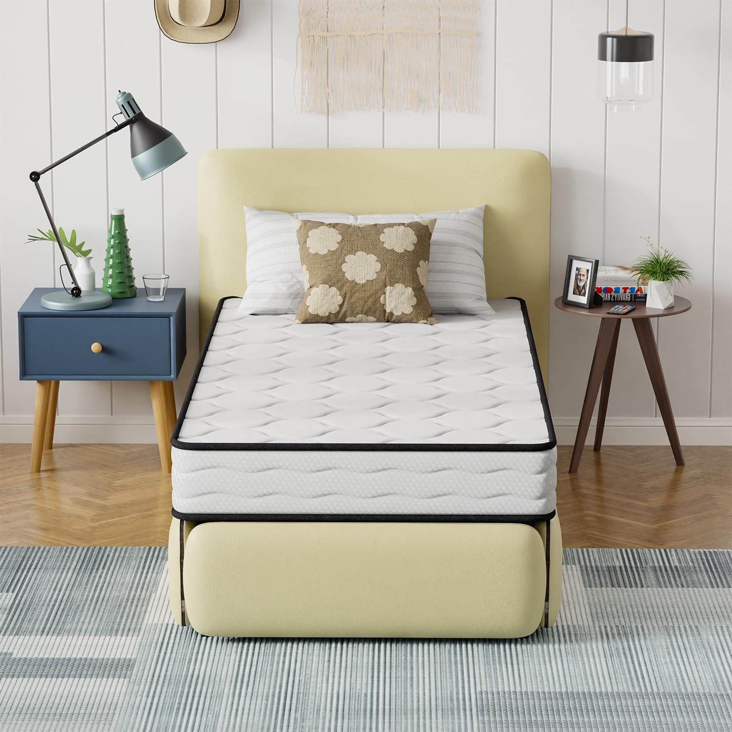 Paylesshere 8 Inch Mattress Medium Firm Spring Mattress Cool Sleep Pressure Relief Fiberglass Free Twin Size Mattress In A Box C